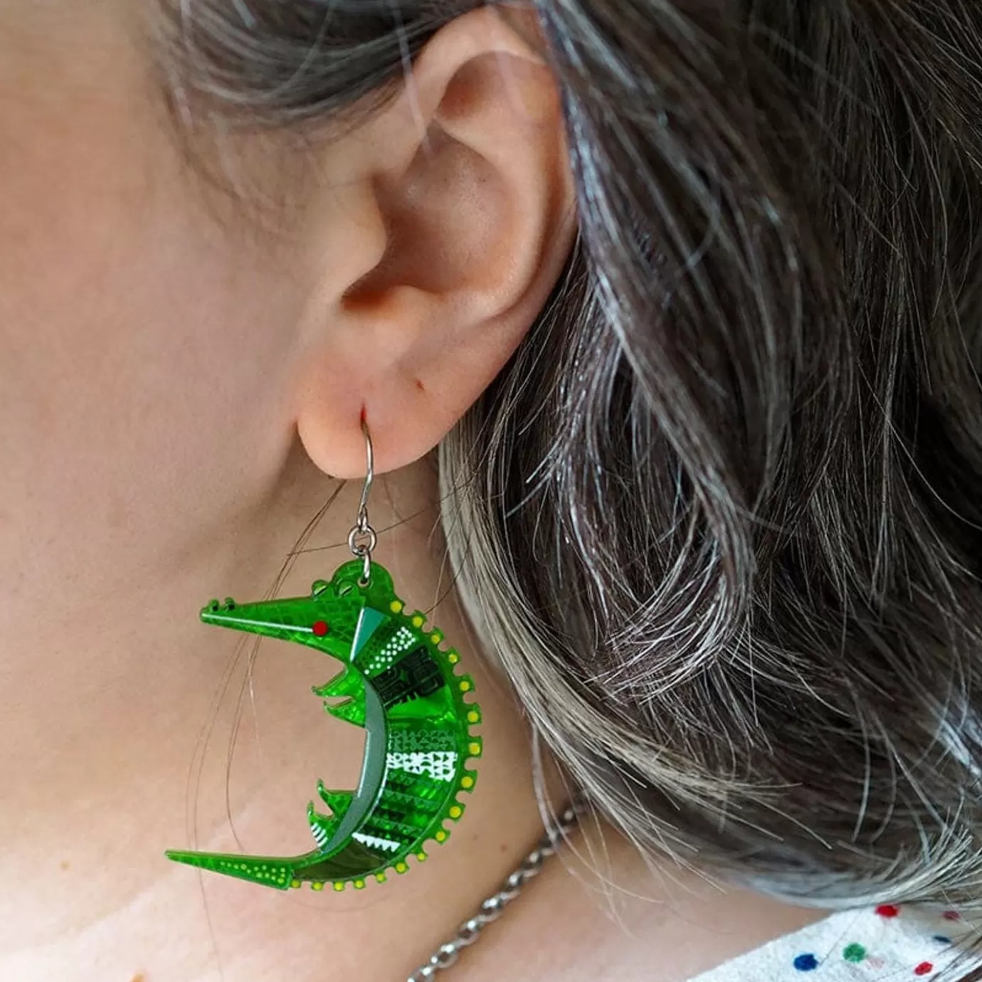 Erstwilder A Crocodile Named Growl Drop Earrings* Earrings