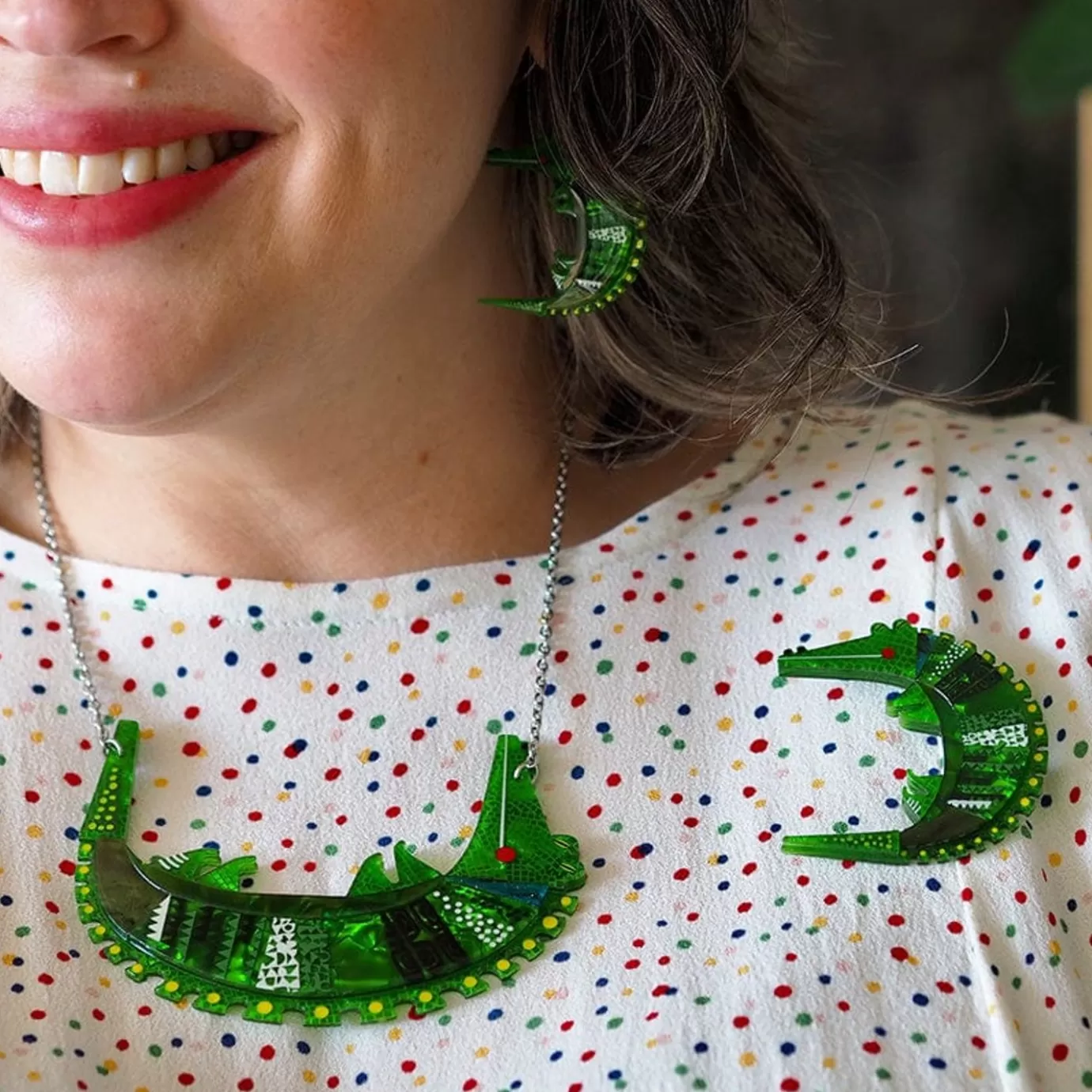 Erstwilder A Crocodile Named Growl Necklace* Necklaces