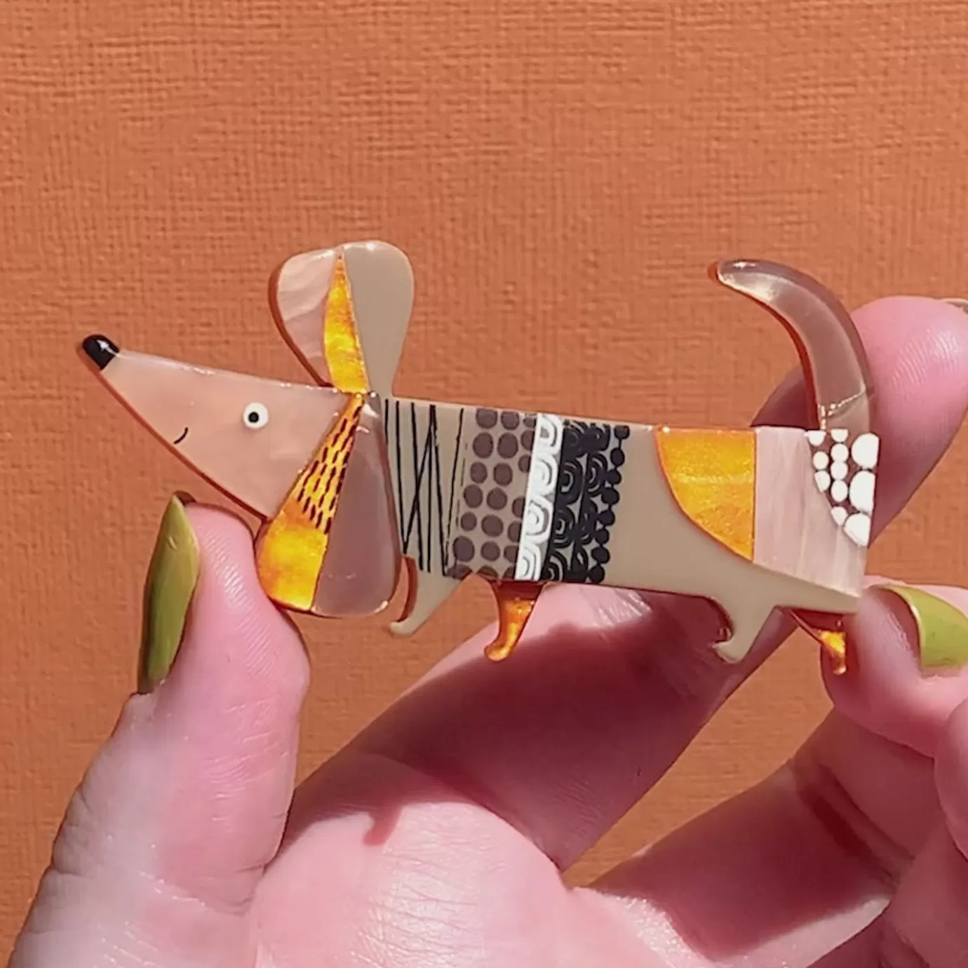 Erstwilder A Dachshund Named Bark Brooch* Brooches