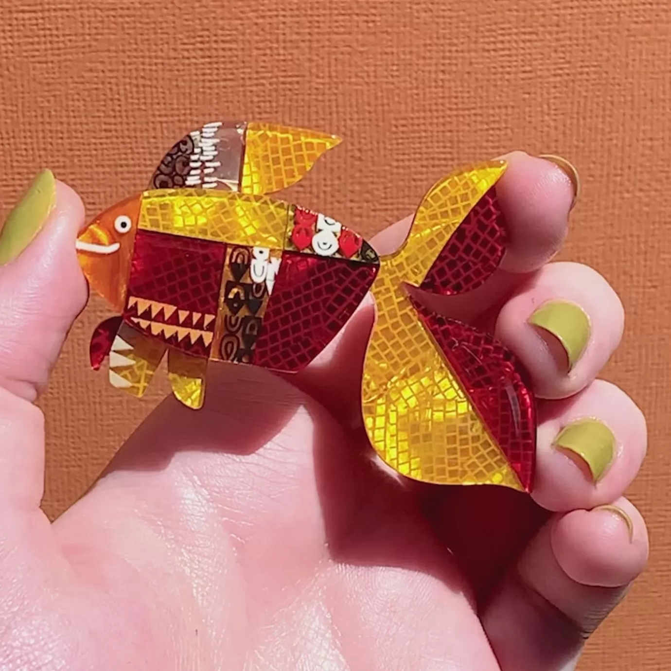 Erstwilder A Goldfish Named Silence Brooch* Brooches
