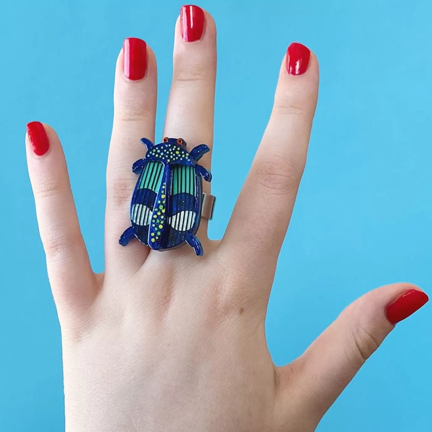 Erstwilder A Jewel Among Beetles Ring* Rings
