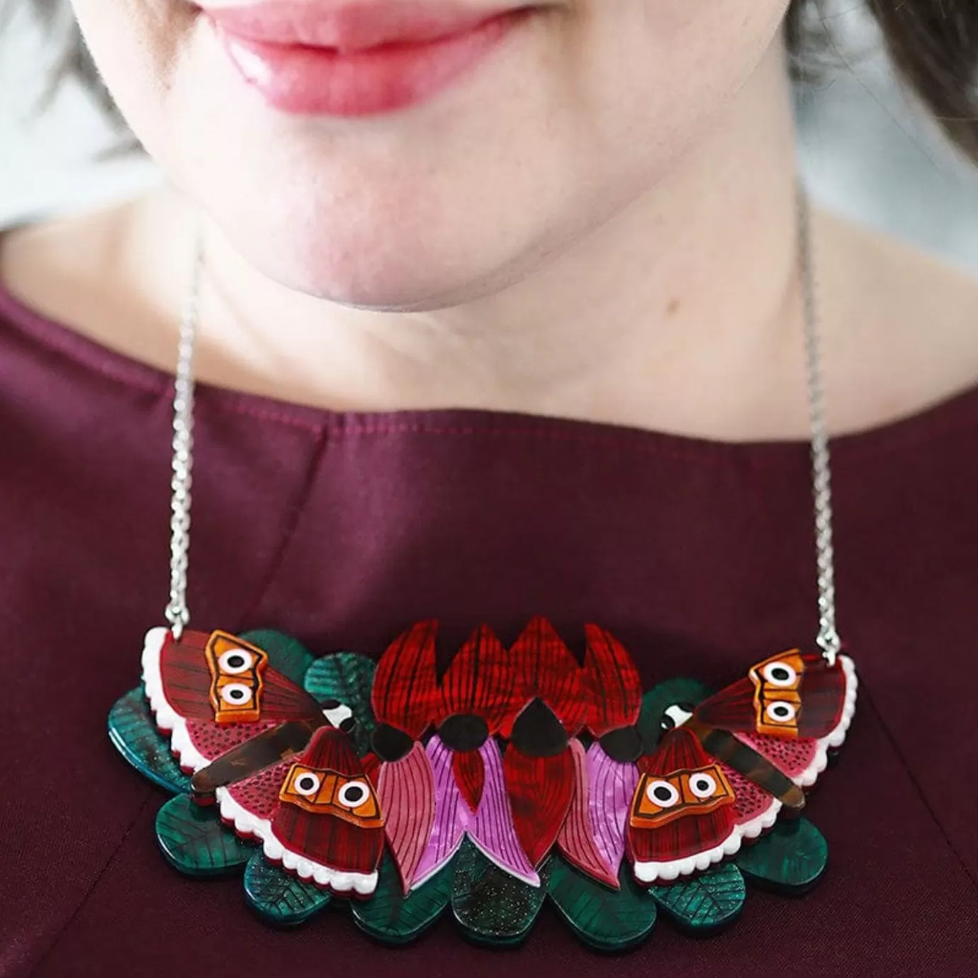 Erstwilder A Moth Amongst The Desert Peas Necklace* Necklaces