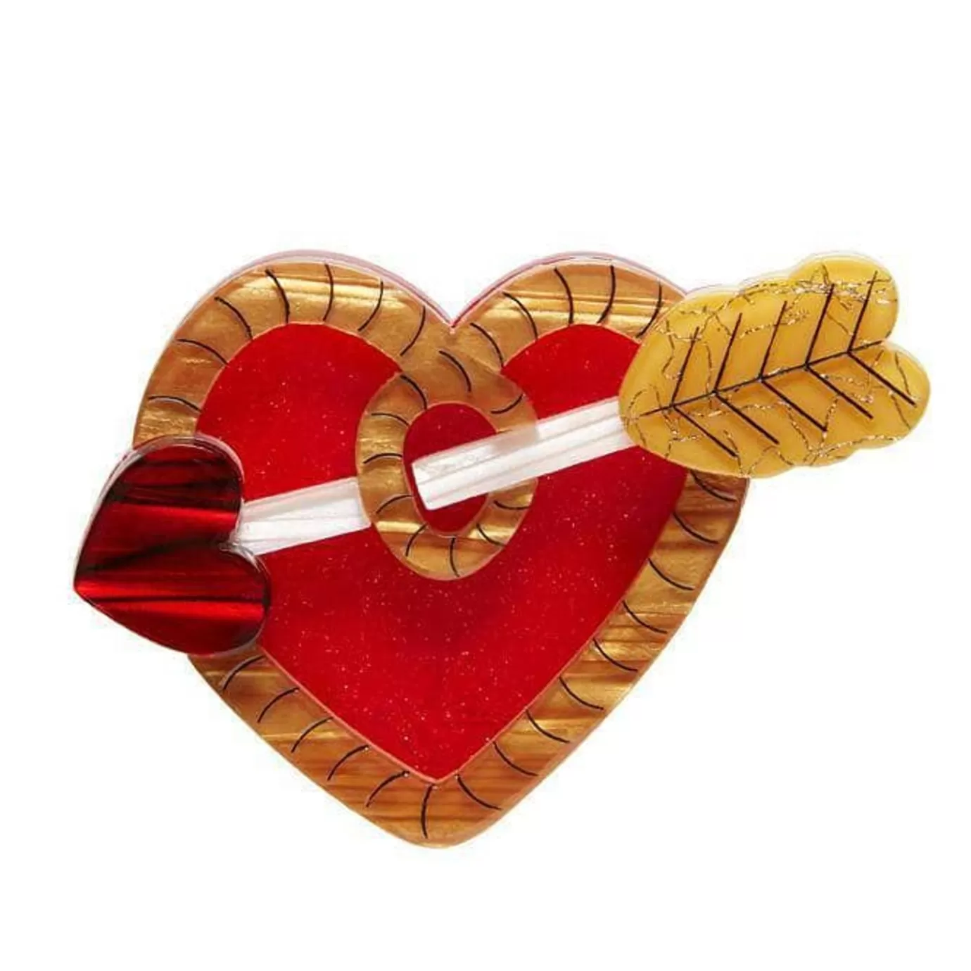Erstwilder A Shot Through The Heart Brooch* Brooches
