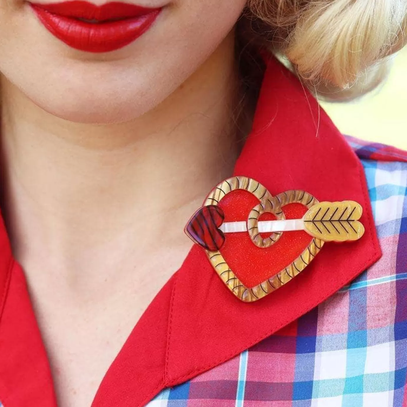 Erstwilder A Shot Through The Heart Brooch* Brooches