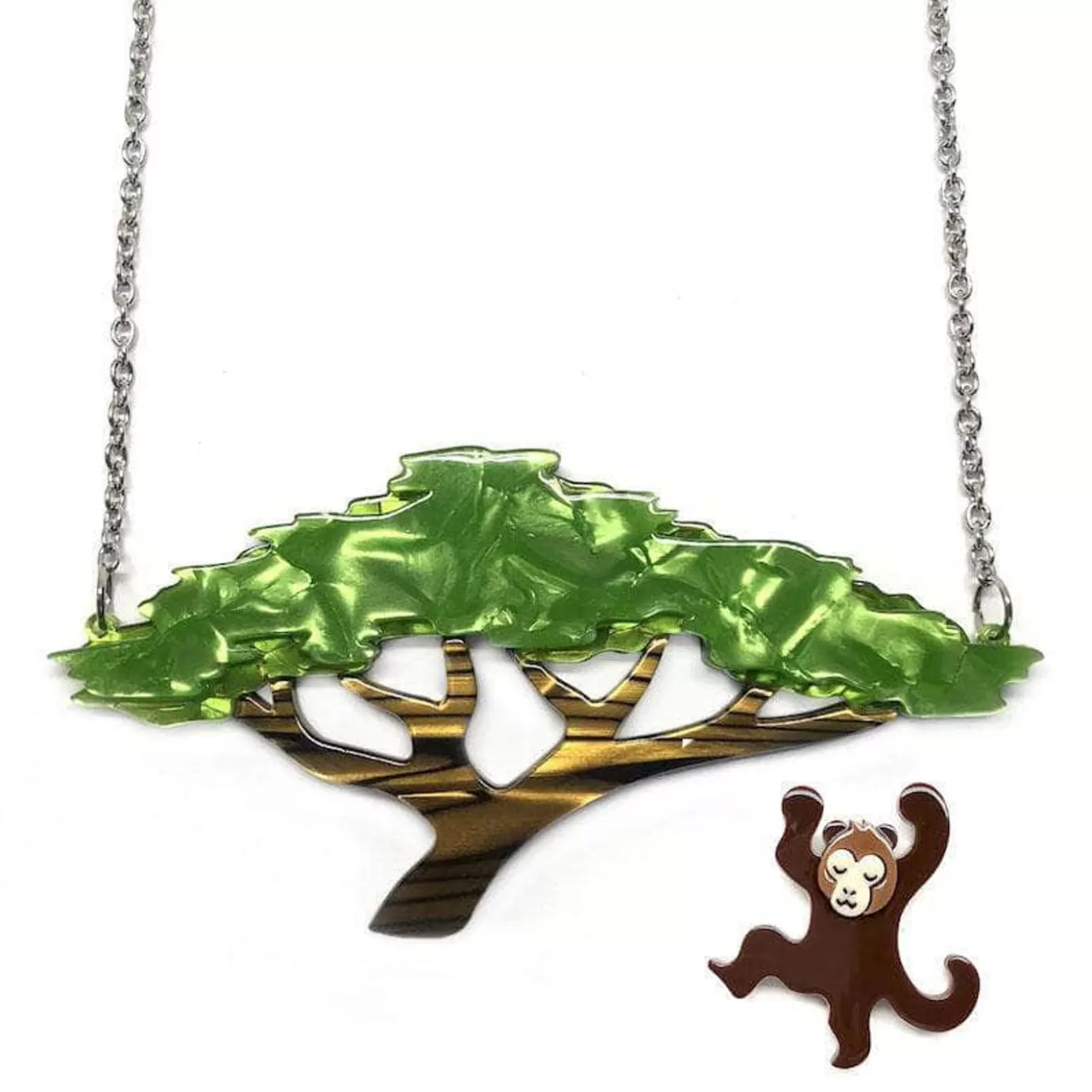 Erstwilder Acacia Escape Necklace And Mini Brooch Set* Necklaces