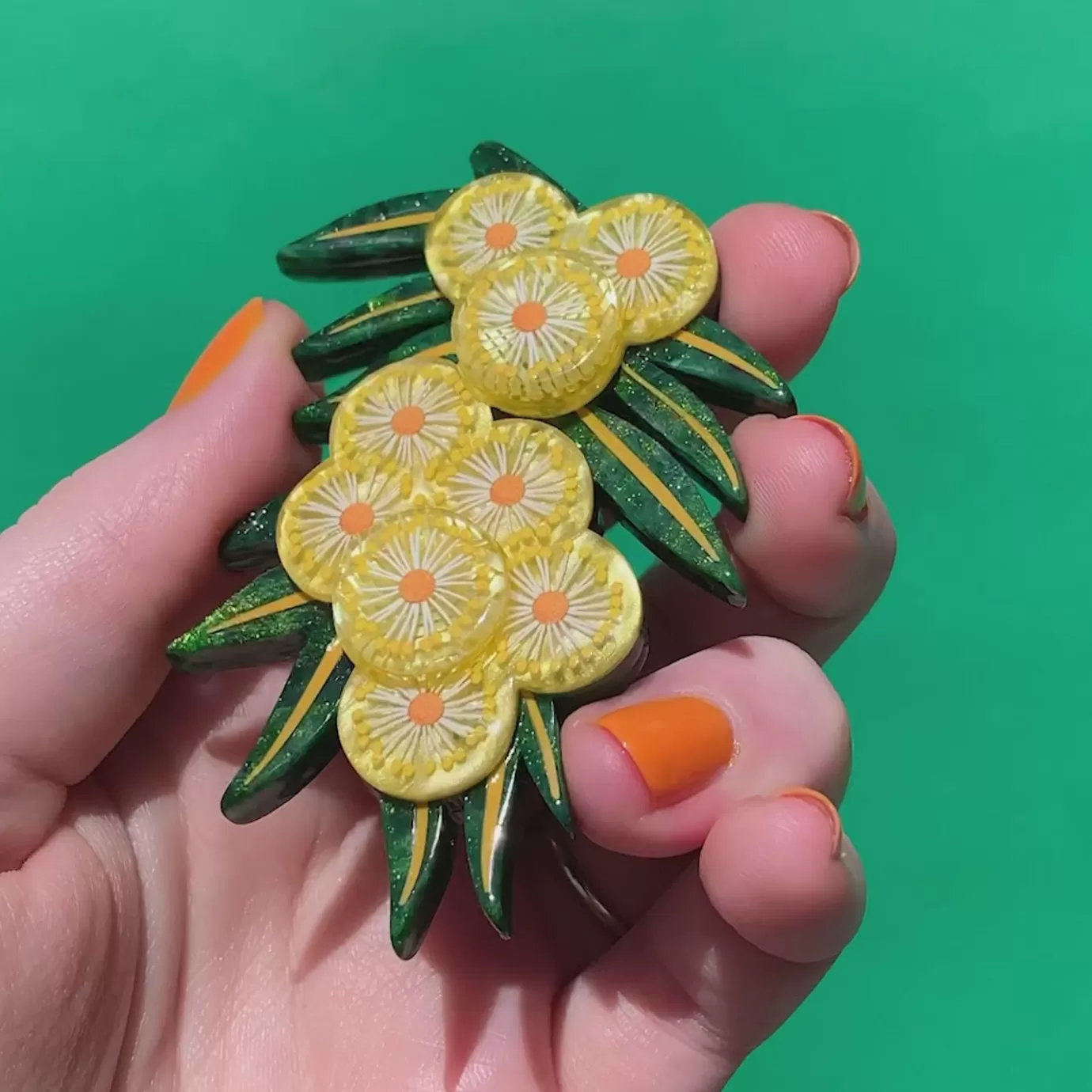Erstwilder Acacia In Gold Brooch* Brooches
