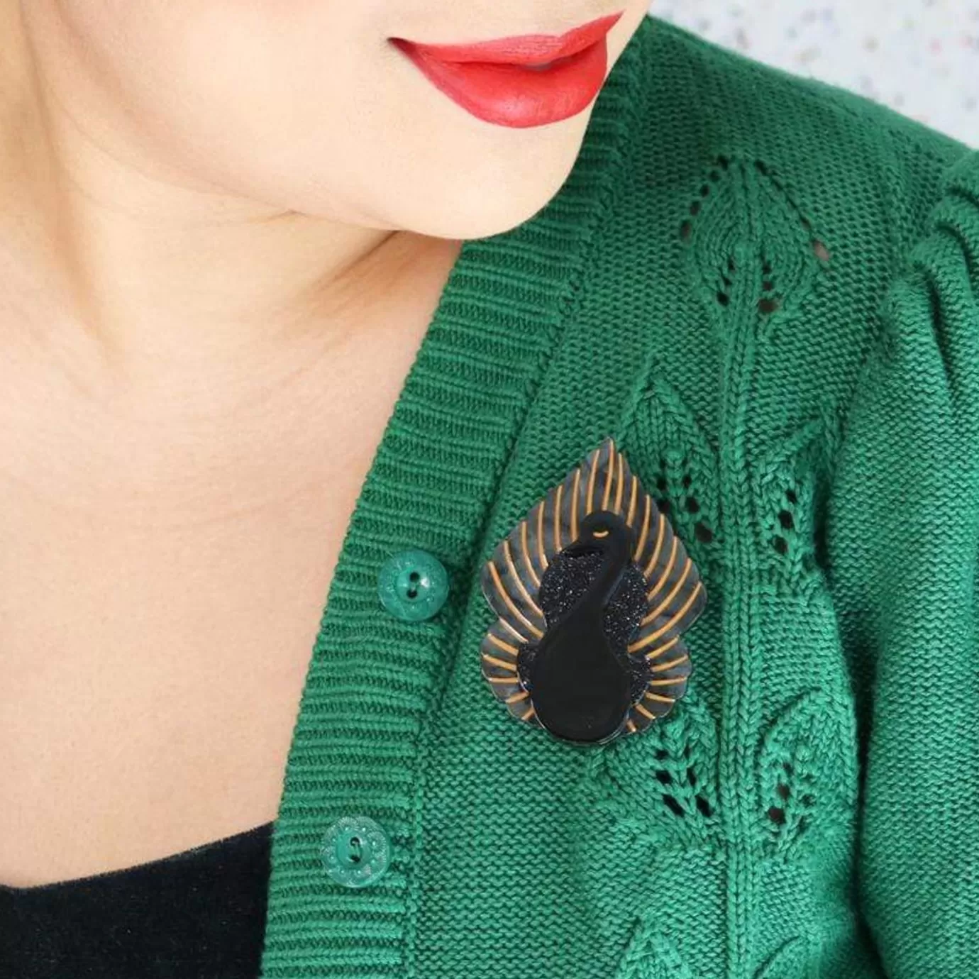 Erstwilder Ailes Noires Brooch* Brooches