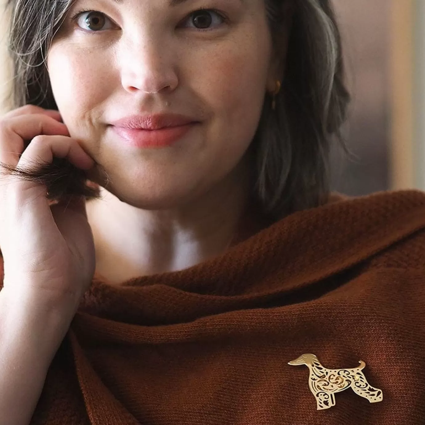 Erstwilder Ainslee The Afghan Hound Perfume Brooch* Brooches