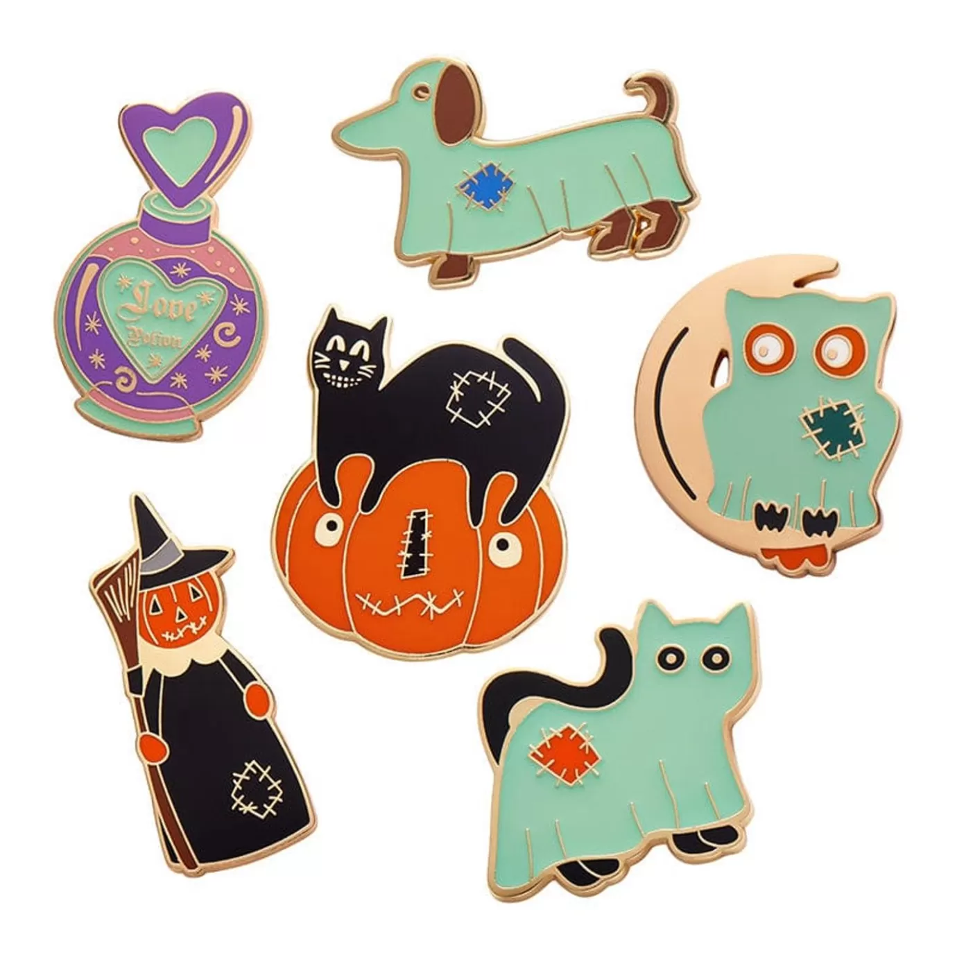 Erstwilder All Hallows Eve Enamel Pin Pack - 6 Pack* Enamel Pins