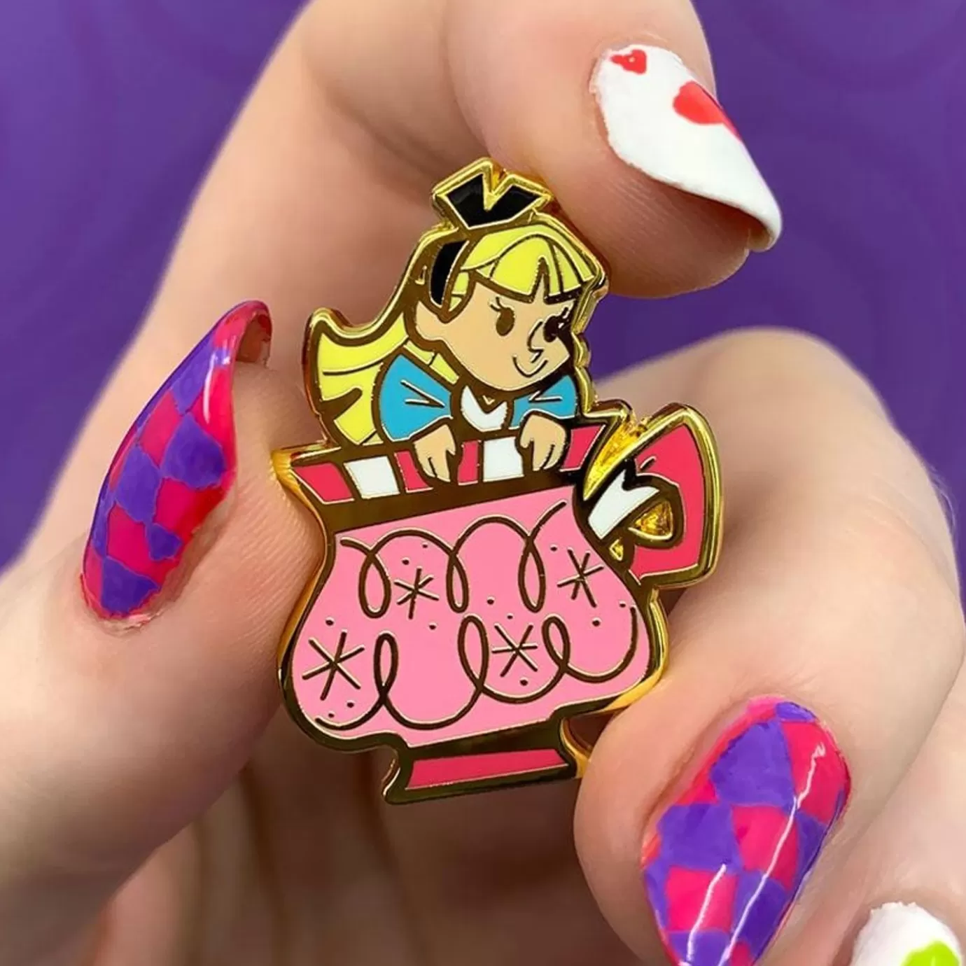 Erstwilder Always Tea Time, Alice Enamel Pin* Enamel Pins