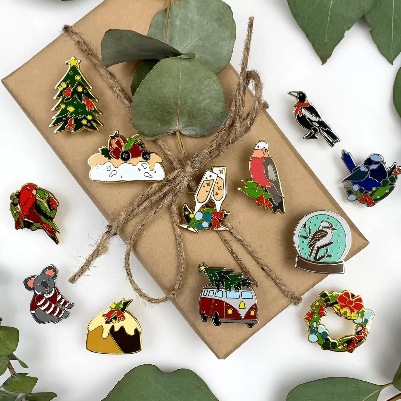 Erstwilder An Australian Christmas Complete Enamel Pin Pack - 12 Piece* Enamel Pins