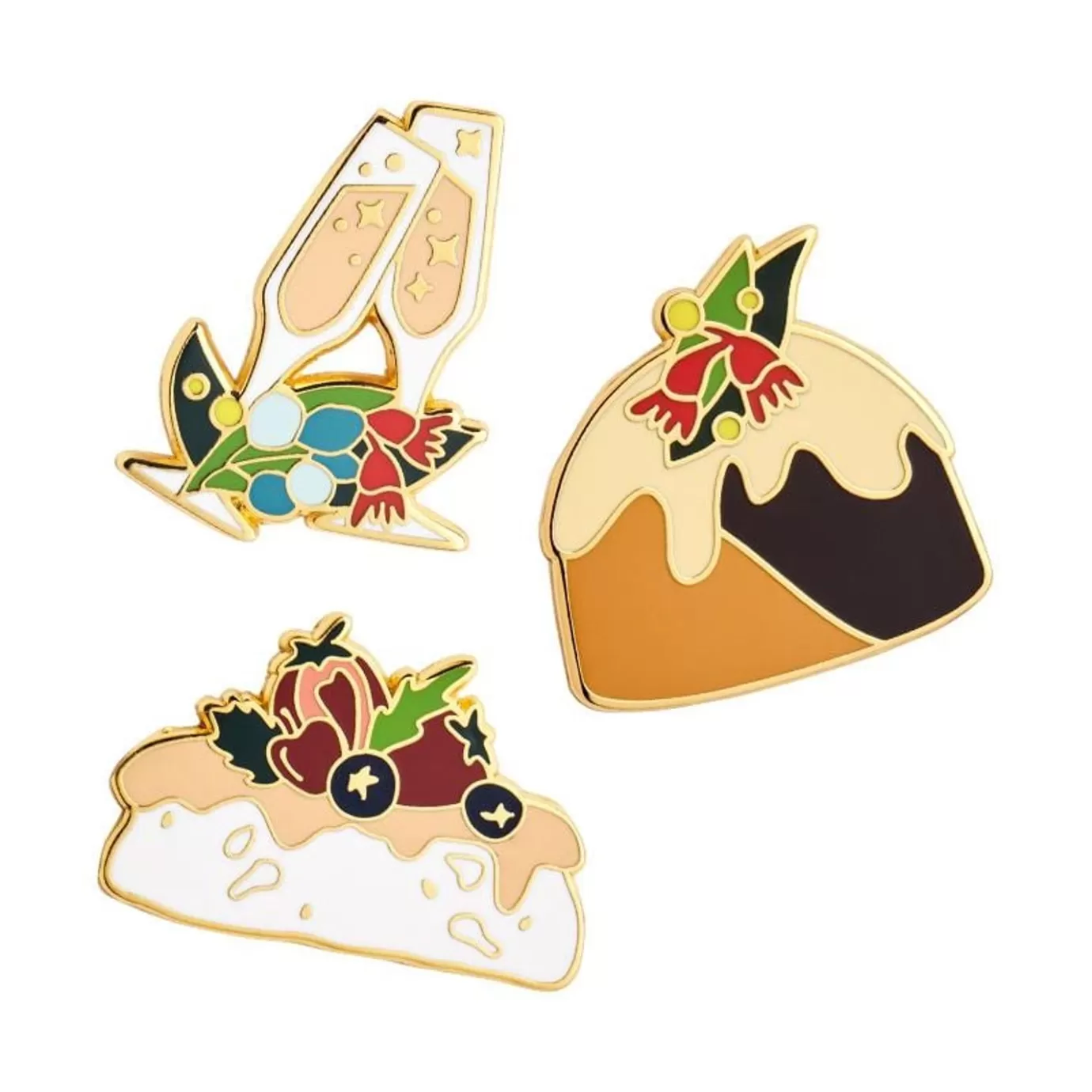Erstwilder An Australian Christmas Food & Drink Enamel Pin Pack - 3 Piece* Enamel Pins