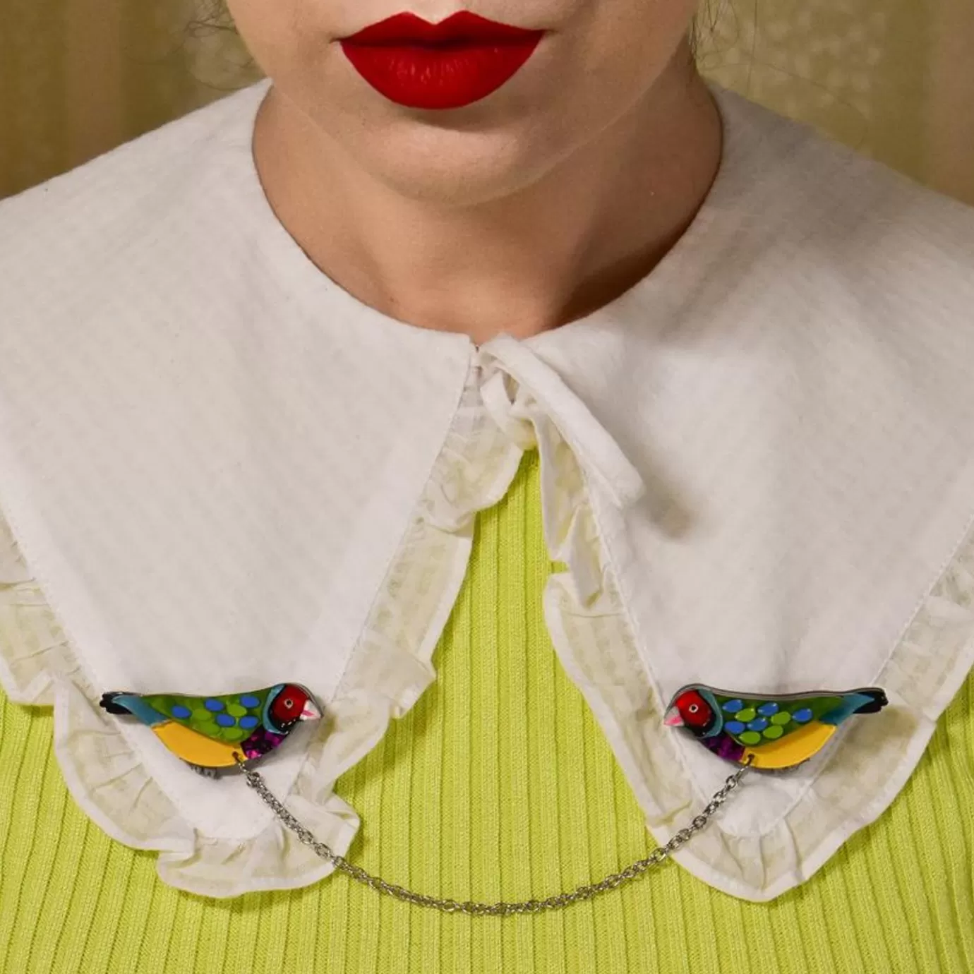 Erstwilder As Good As Gould Cardigan Clips* Brooches