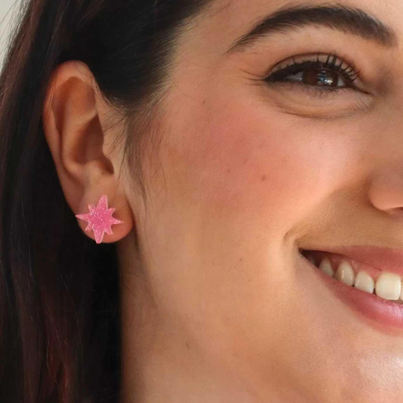 Erstwilder Atomic Star Glitter Stud Earring - Pink* Essential Earrings