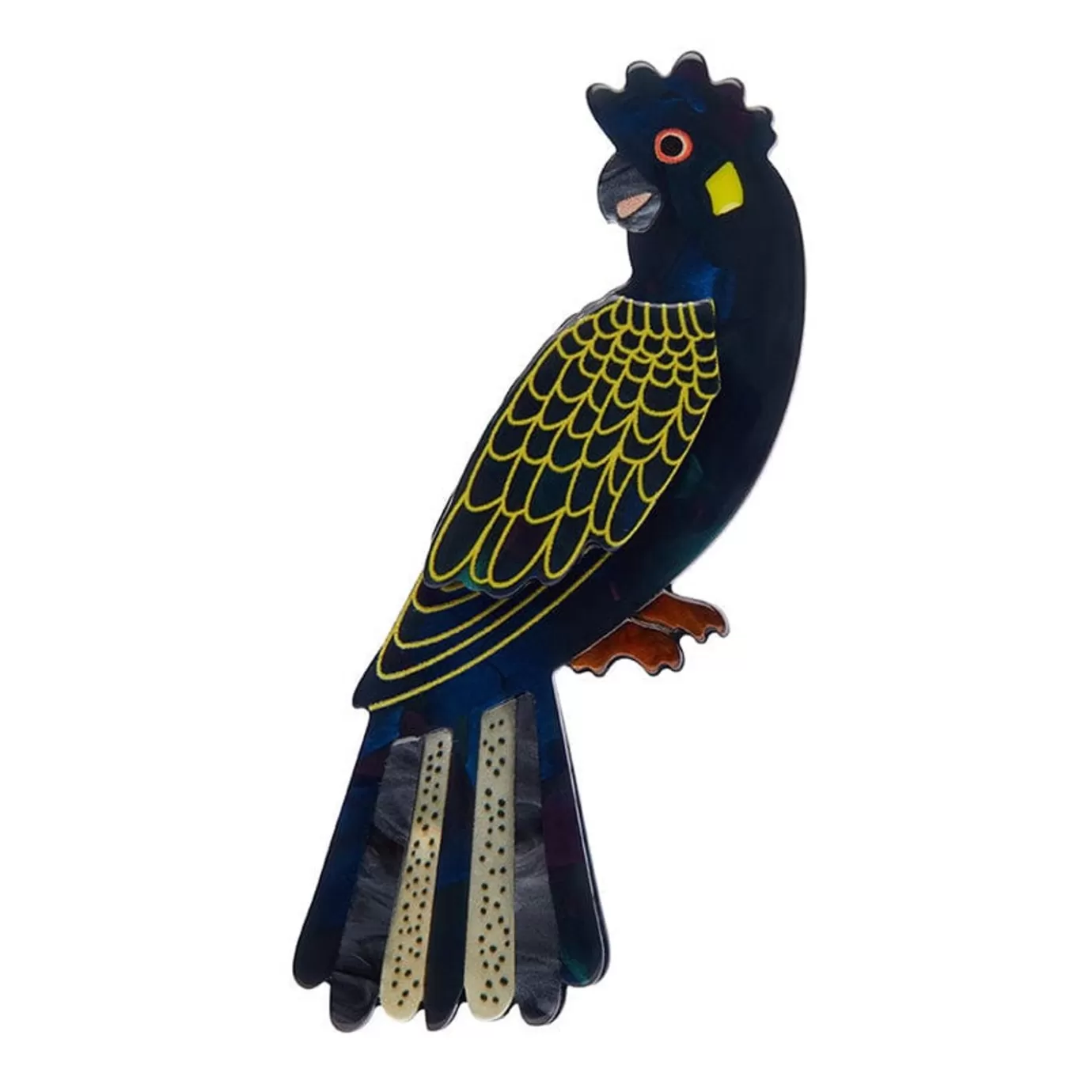 Erstwilder Bella The Black Cockatoo Brooch* Brooches