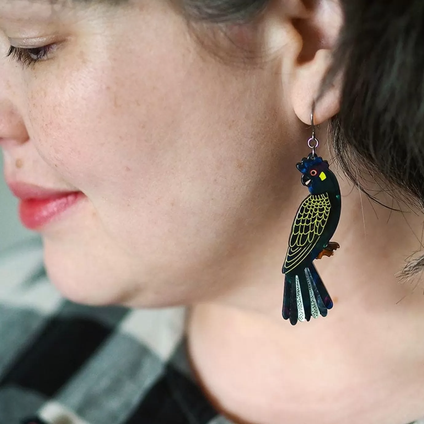 Erstwilder Bella The Black Cockatoo Drop Earrings* Earrings