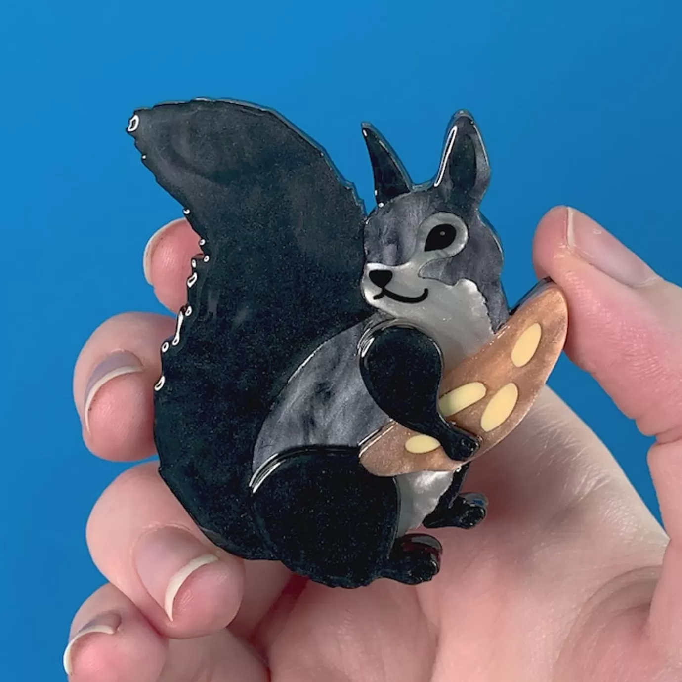 Erstwilder Bellisimo Black Squirrel Brooch* Brooches