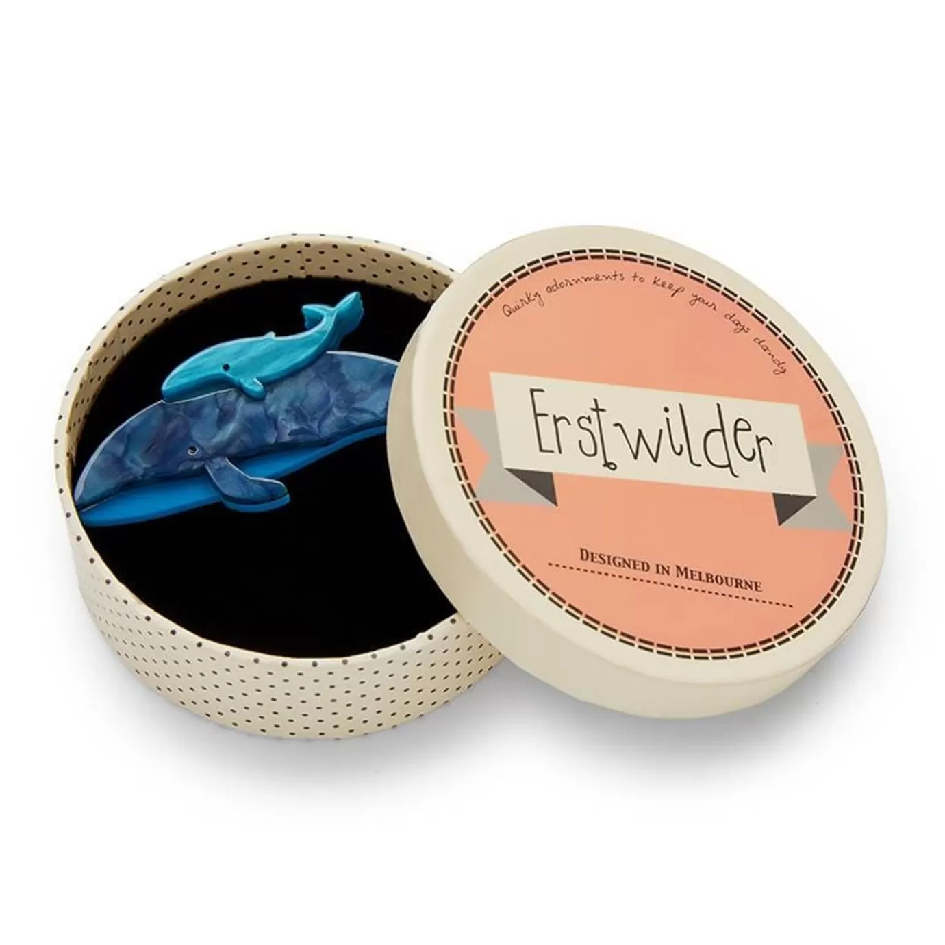 Erstwilder Benevolent Behemoths Blue Whale Brooch* Brooches