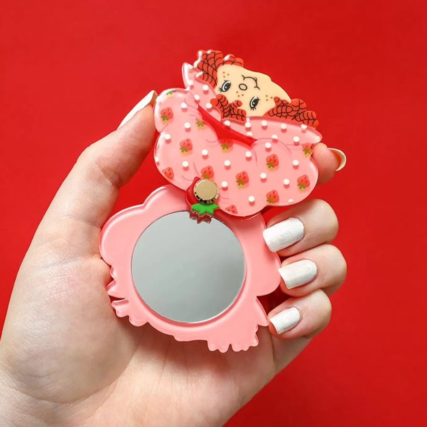 Erstwilder Big Adorable Strawberry Smile Mirror Compact* Mirror Compacts