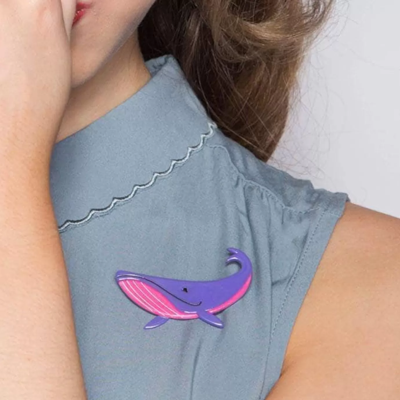 Erstwilder Big Blue Brooch* Brooches