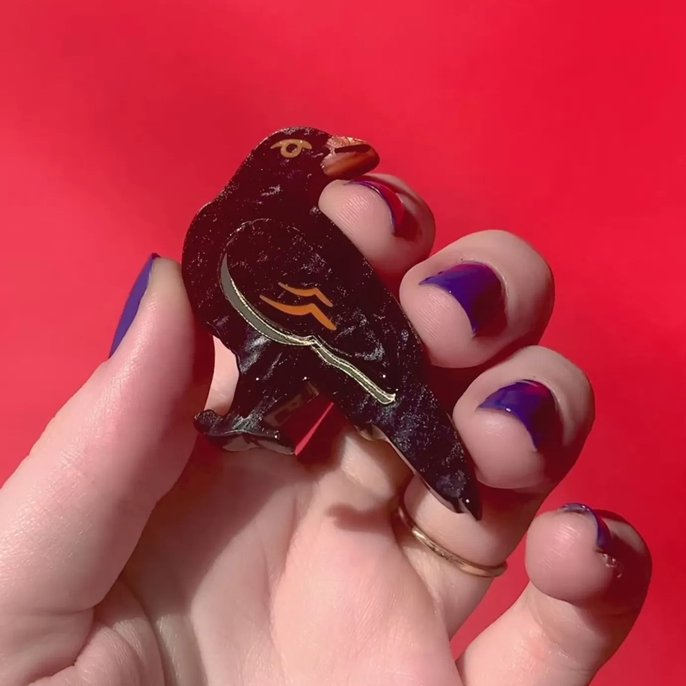 Erstwilder Black As Night Brooch* Brooches