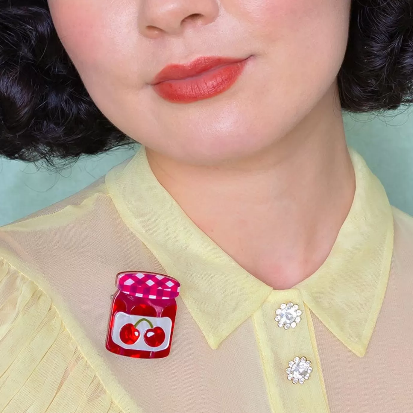 Erstwilder Black Cherry Precious Preserve Mini Brooch* Brooches
