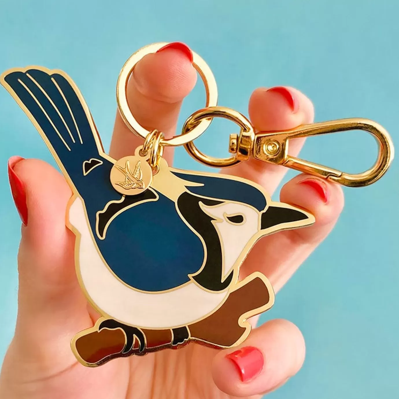 Erstwilder Blue Jay Way Key Ring* Enamel Key Rings