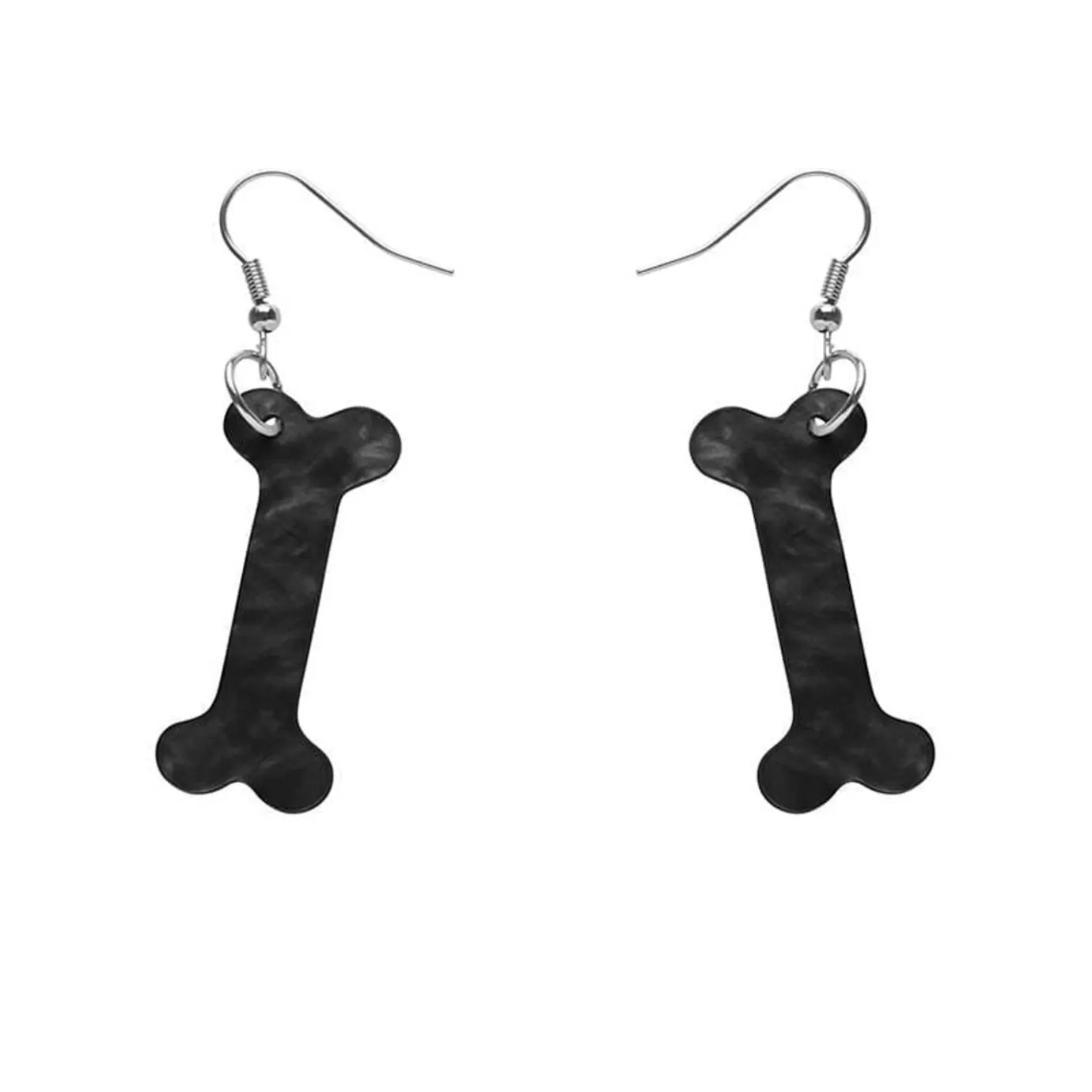 Erstwilder Bones Ripple Resin Drop Earrings - Black* Essential Earrings