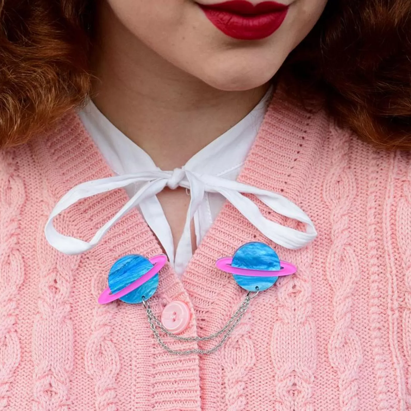 Erstwilder Brave New Worlds Cardigan Clips* Brooches