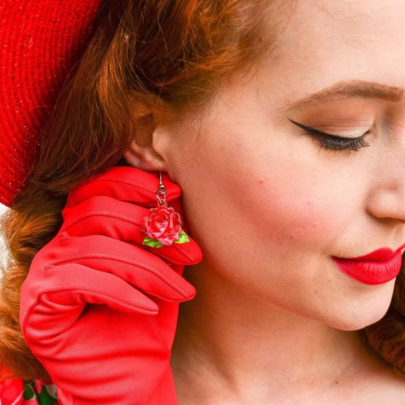 Erstwilder Budding Romance Rose Drop Earrings* Earrings