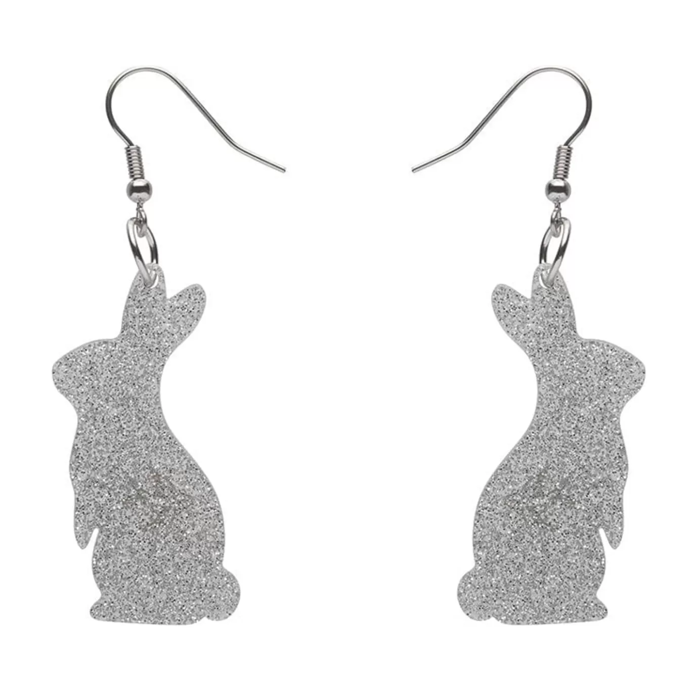 Erstwilder Bunny Glitter Resin Drop Earrings - Silver* Essential Earrings
