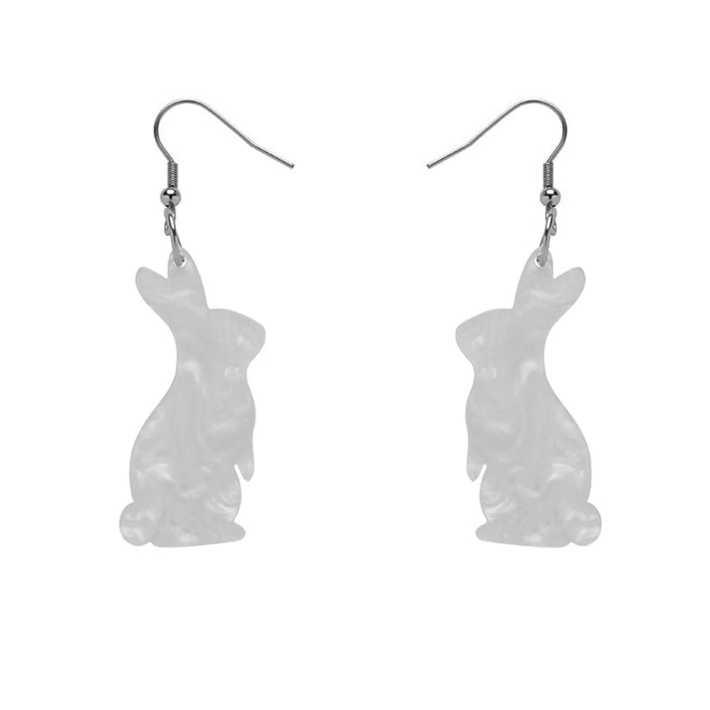 Erstwilder Bunny Ripple Resin Drop Earrings - White* Essential Earrings