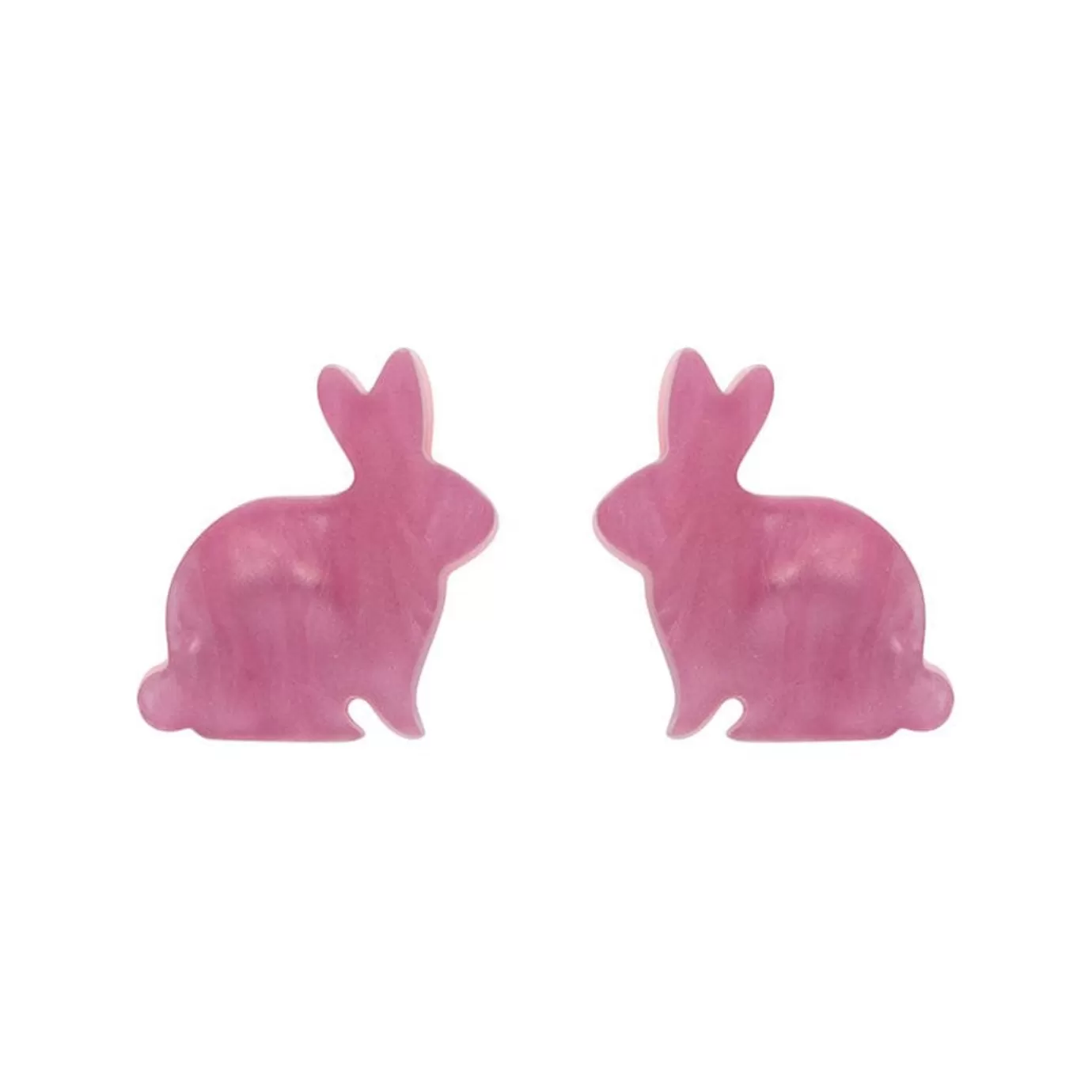 Erstwilder Bunny Ripple Resin Stud Earrings - Mauve* Essential Earrings