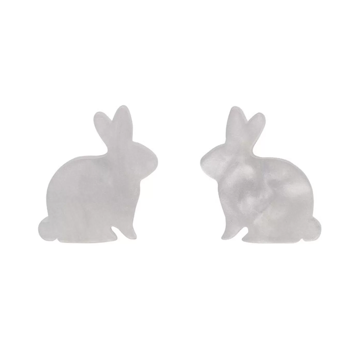 Erstwilder Bunny Ripple Resin Stud Earrings - White* Essential Earrings