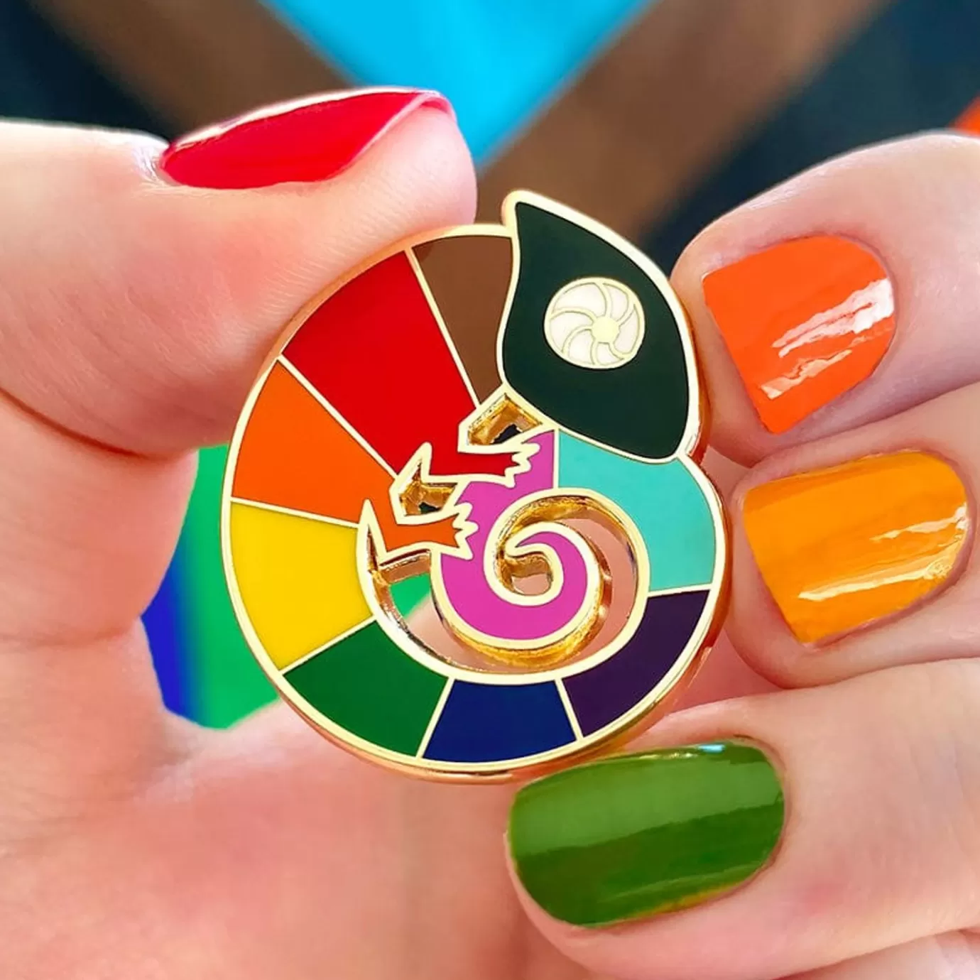 Erstwilder Carmel'S Colourful Chameleon Enamel Pin* Enamel Pins