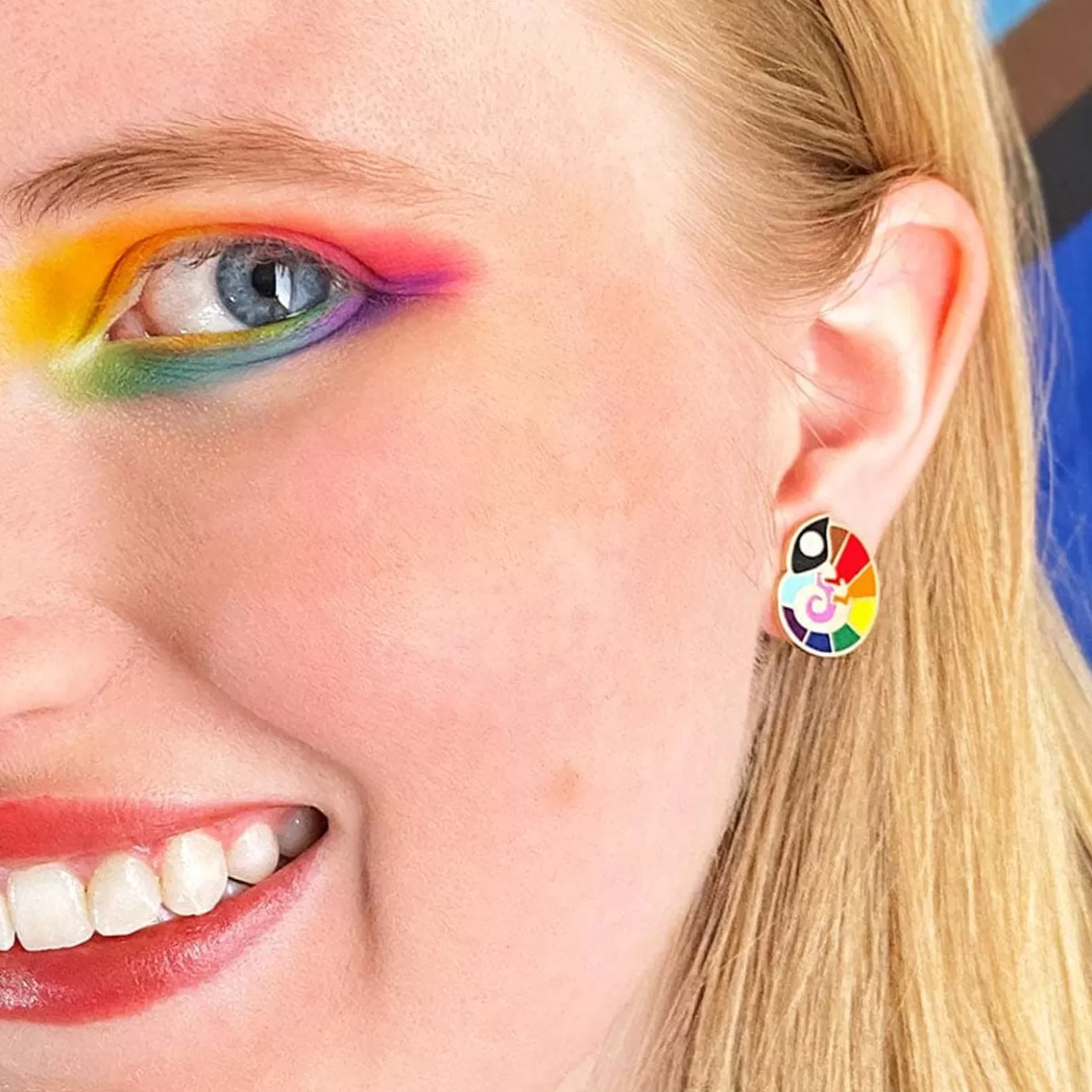 Erstwilder Carmel'S Colourful Chameleon Enamel Stud Earrings* Enamel Earrings