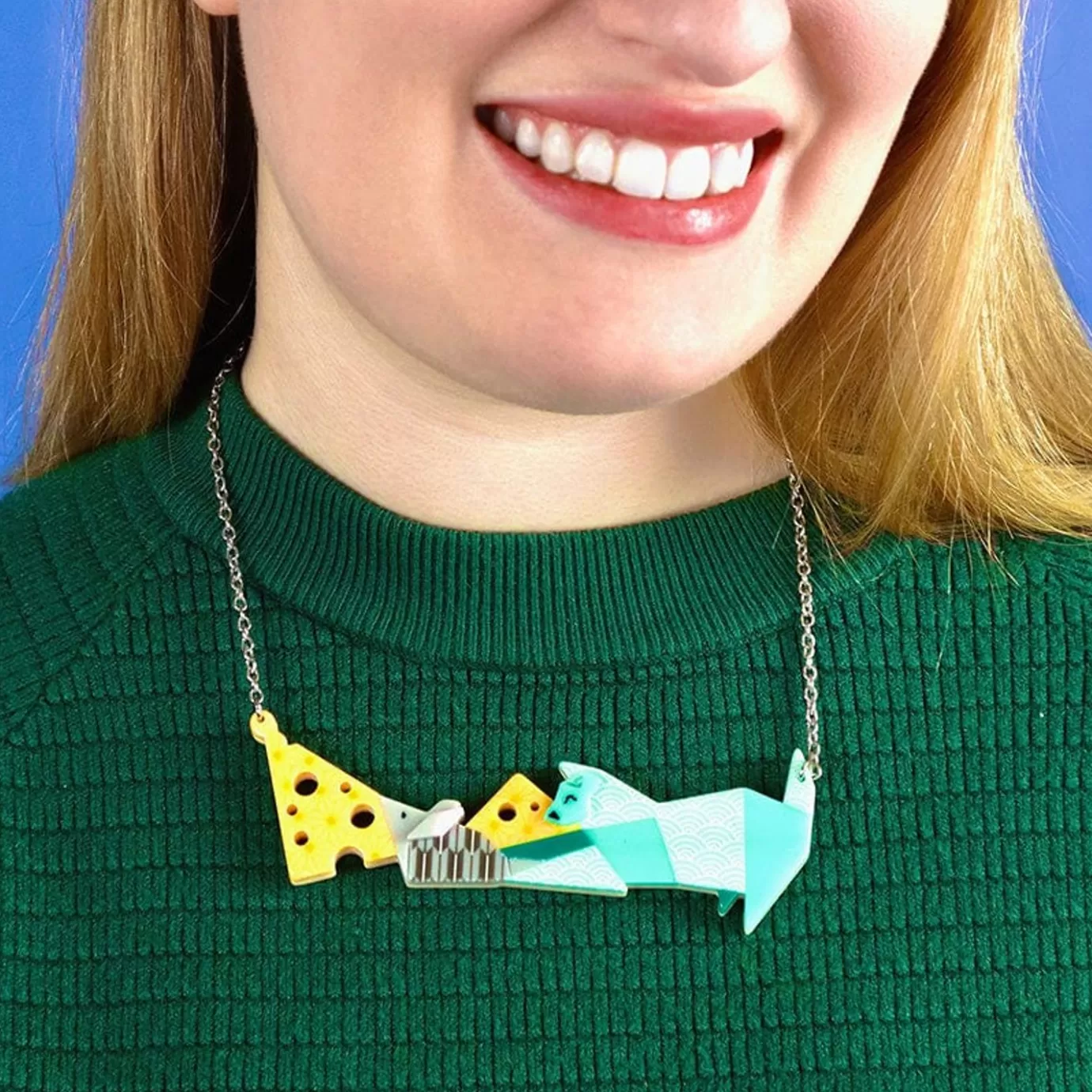 Erstwilder Cat And Mouse Necklace* Necklaces