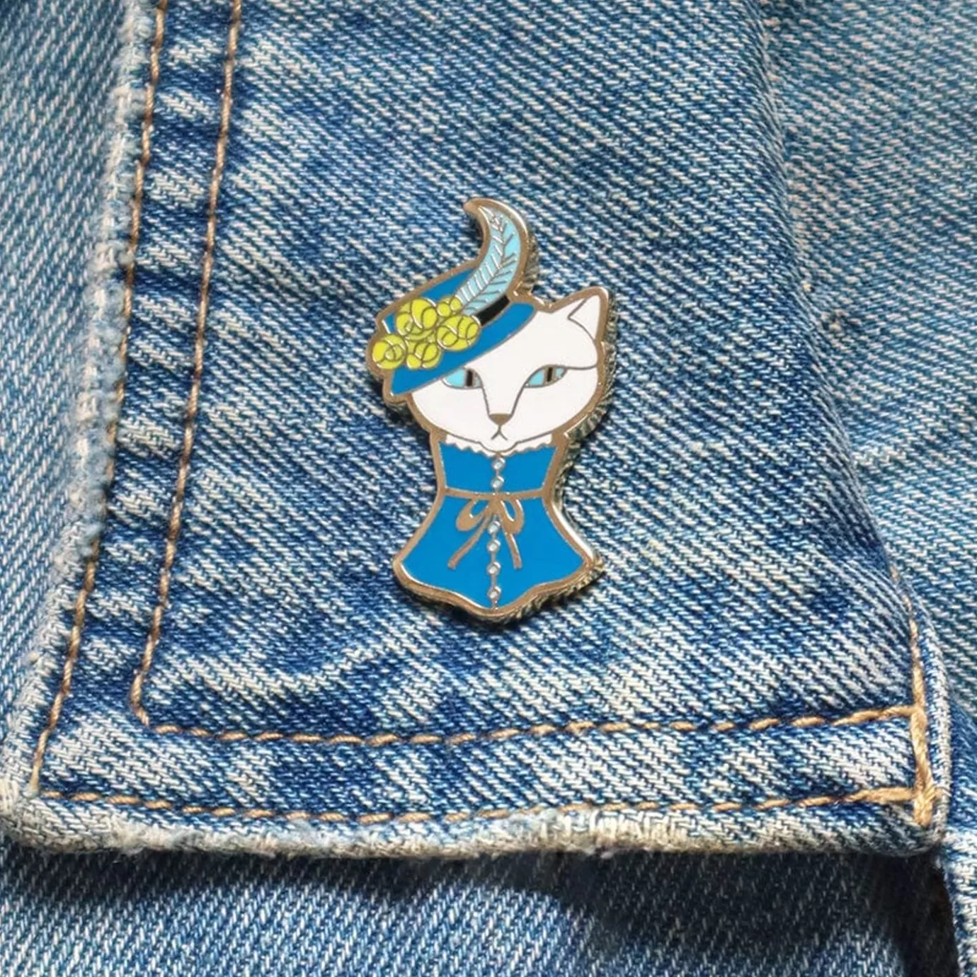 Erstwilder Cat In A Hat Enamel Pin* Enamel Pins