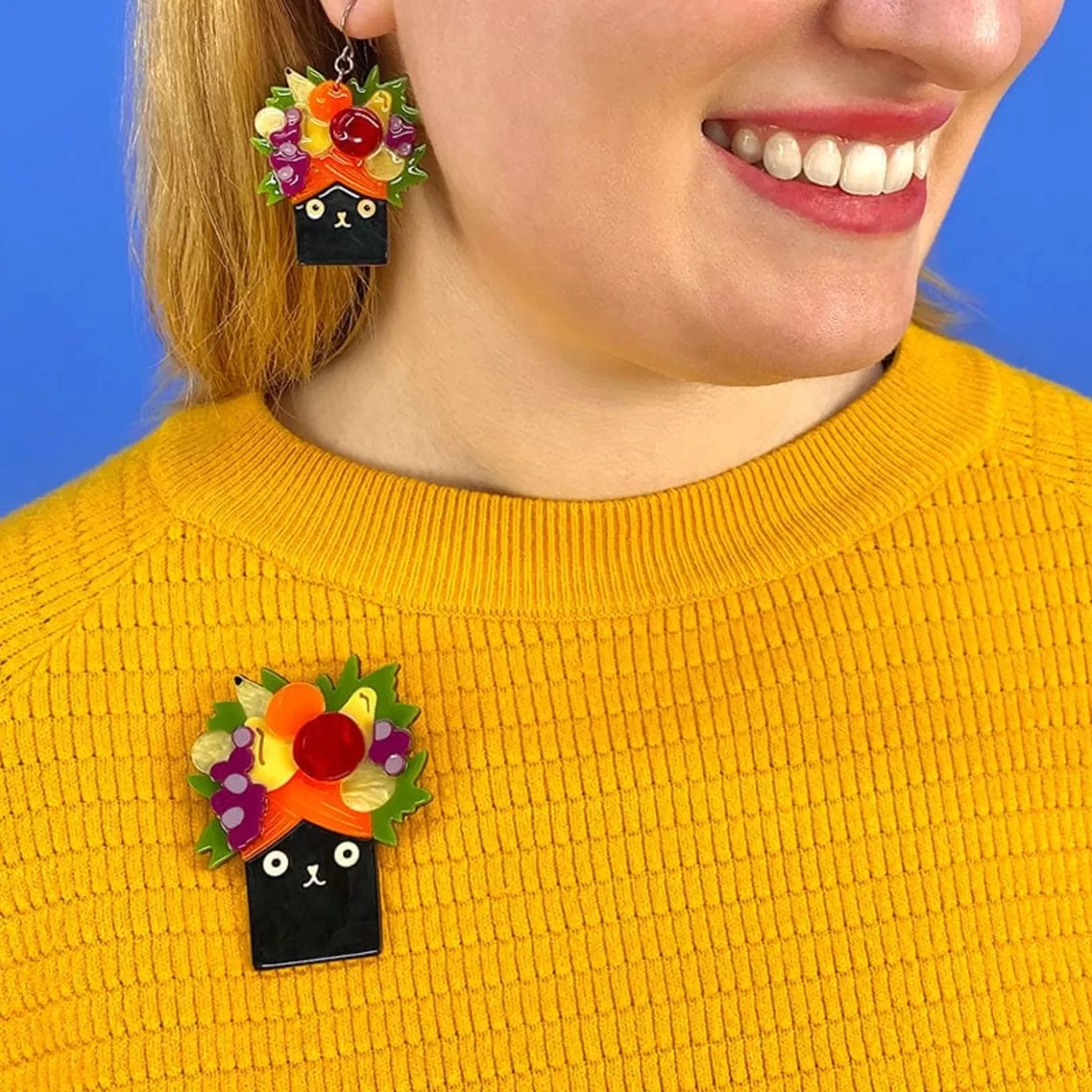 Erstwilder Catmen Miranda Brooch* Brooches