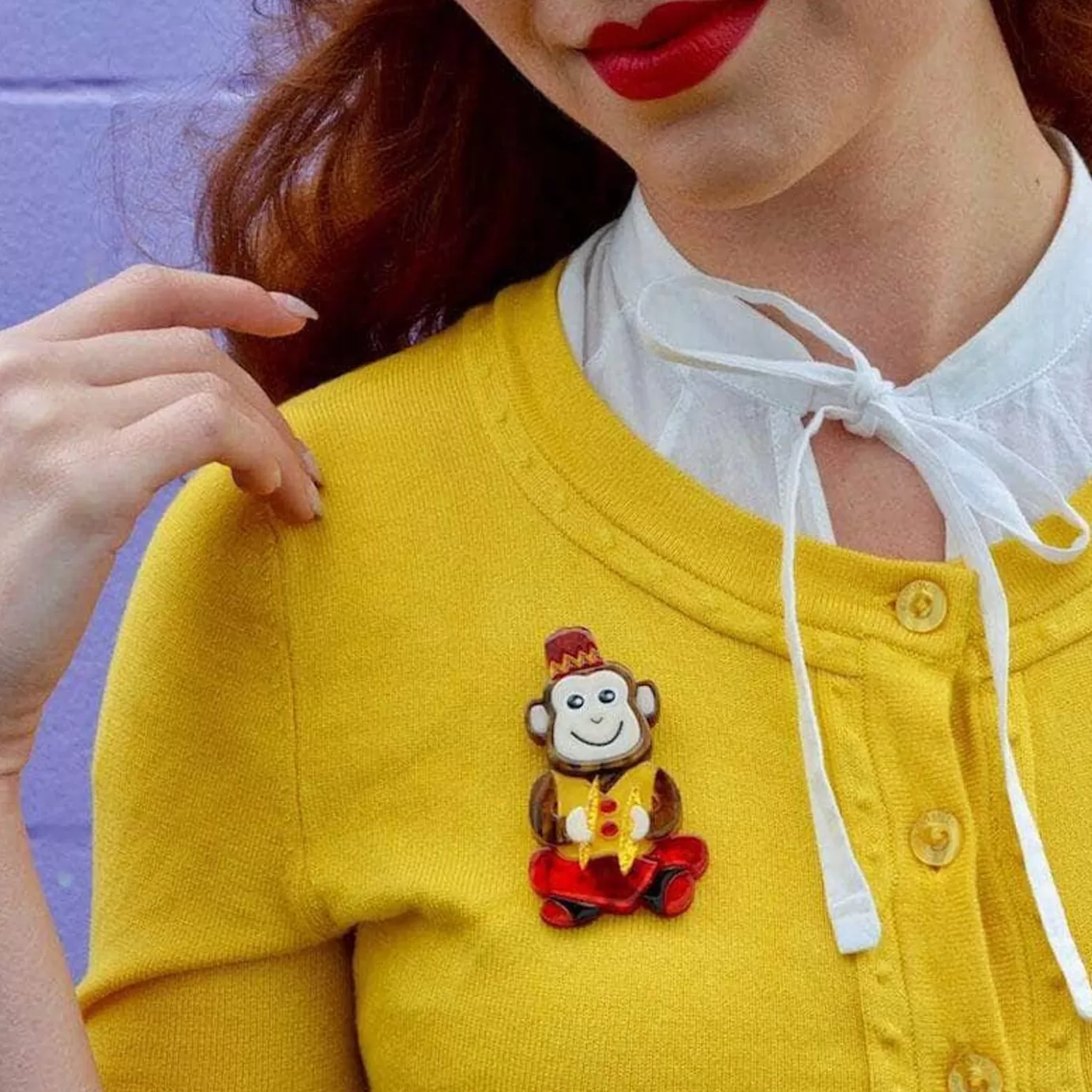 Erstwilder Charley Chimp Brooch* Brooches