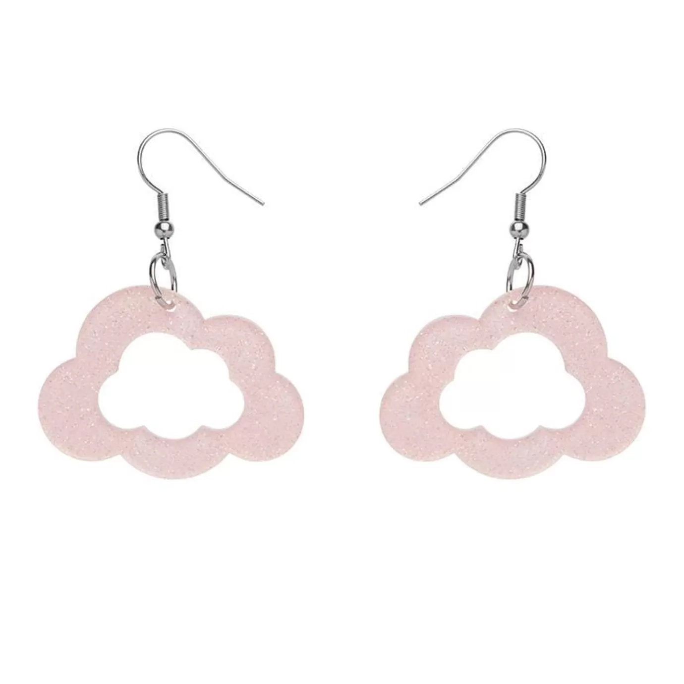 Erstwilder Cloud Glitter Resin Drop Earrings - Pink* Essential Earrings