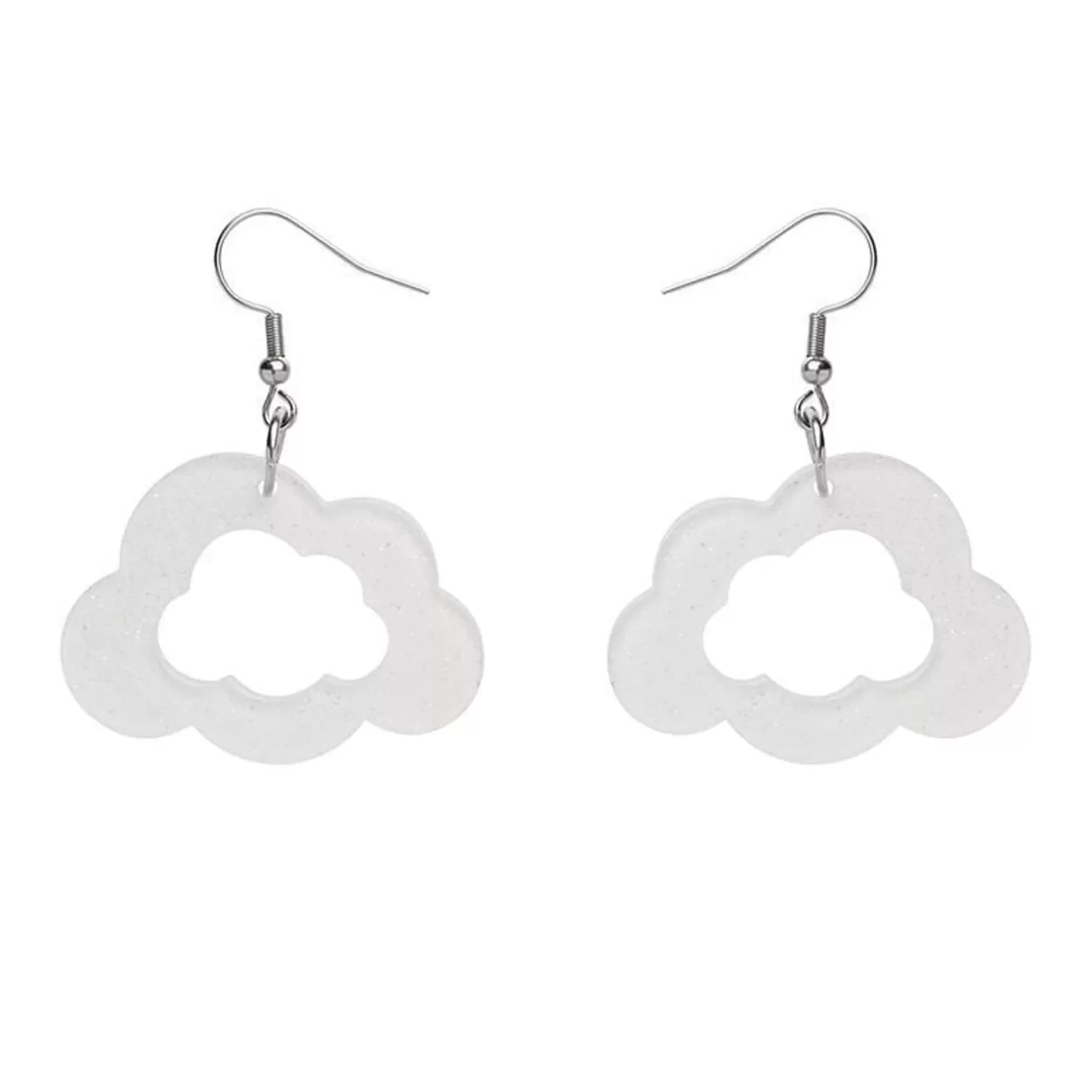 Erstwilder Cloud Glitter Resin Drop Earrings - White* Essential Earrings