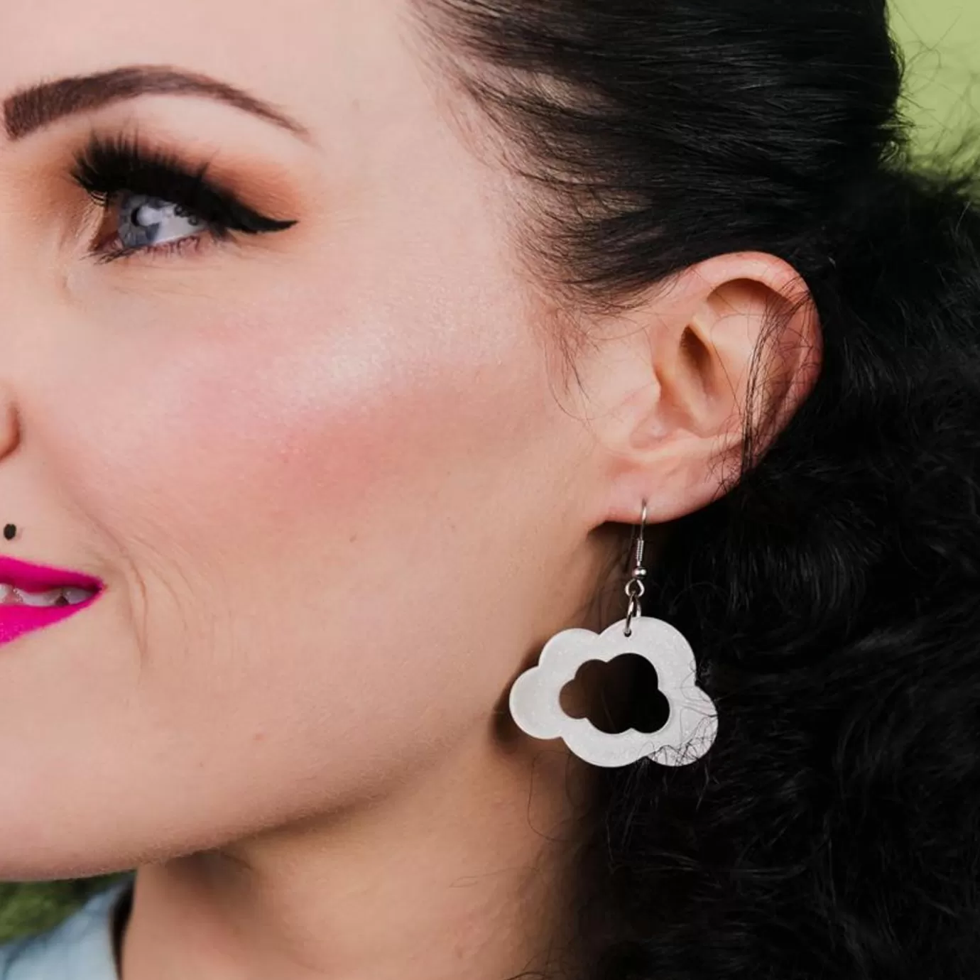 Erstwilder Cloud Glitter Resin Drop Earrings - White* Essential Earrings