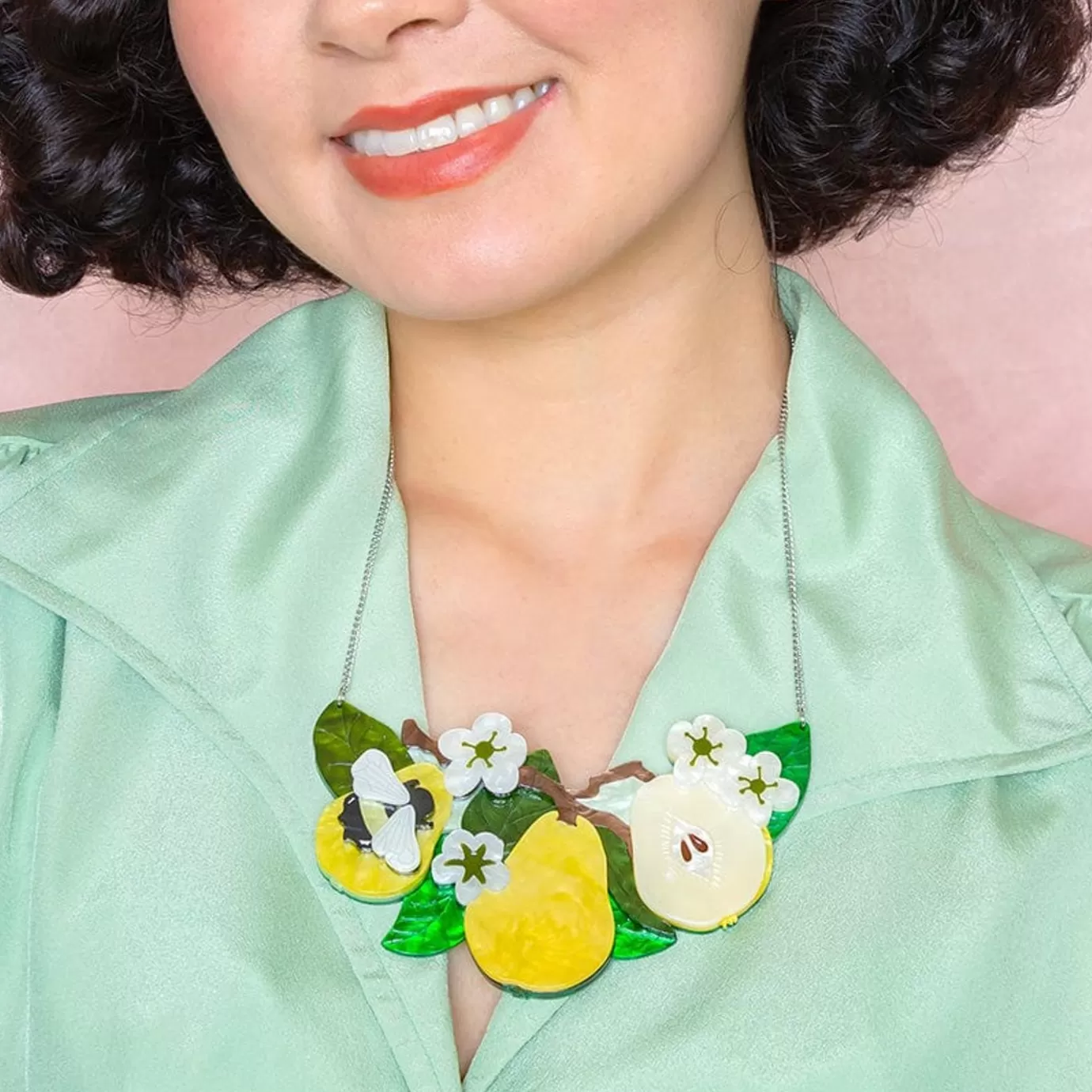 Erstwilder Compare The Pear Statement Necklace* Necklaces