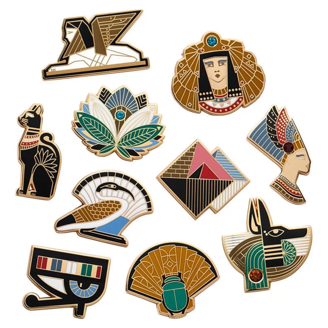 Erstwilder Egyptian Revival Enamel Pin Pack - 10 Piece* Enamel Pins