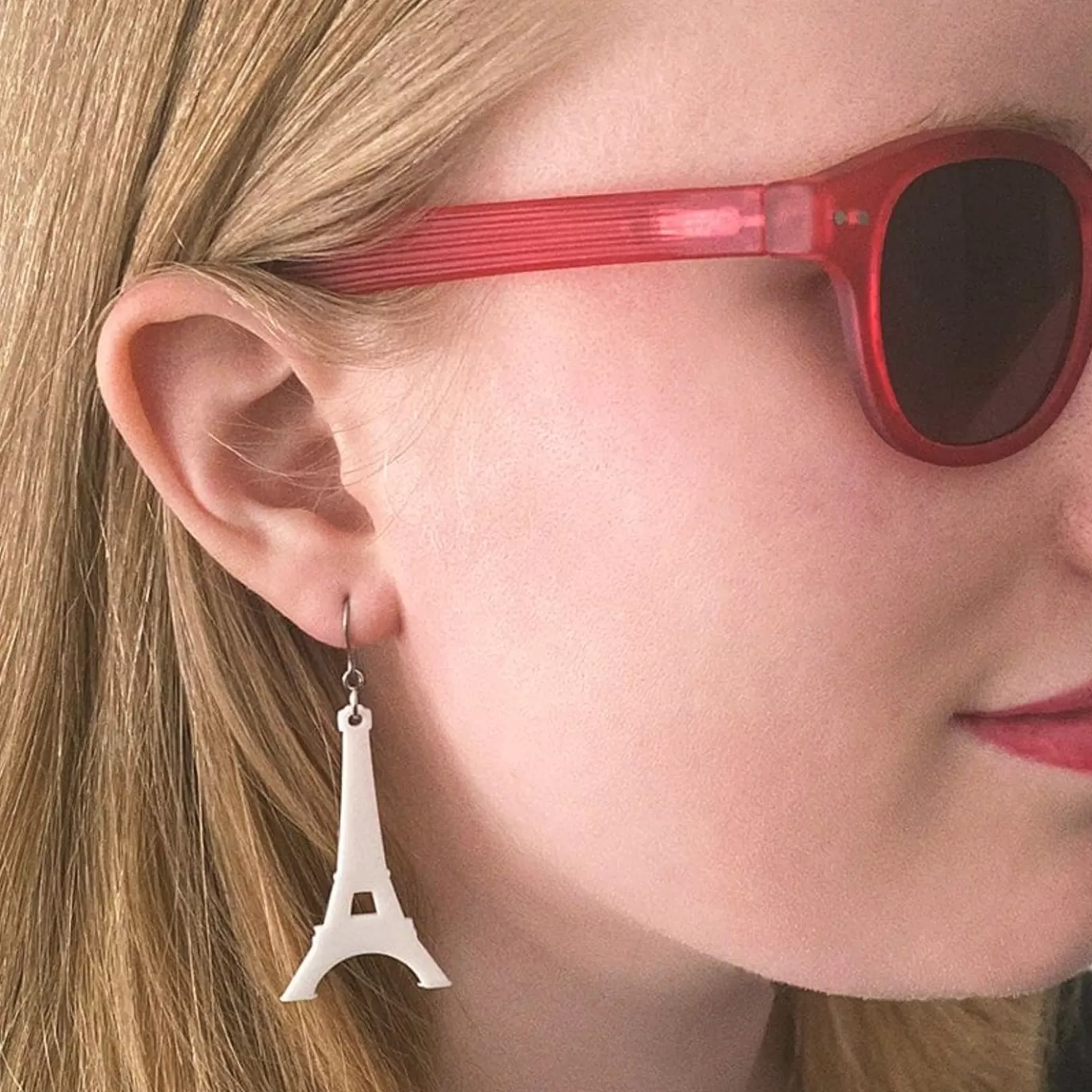 Erstwilder Eiffel Tower Solid Resin Drop Earrings - White* Essential Earrings