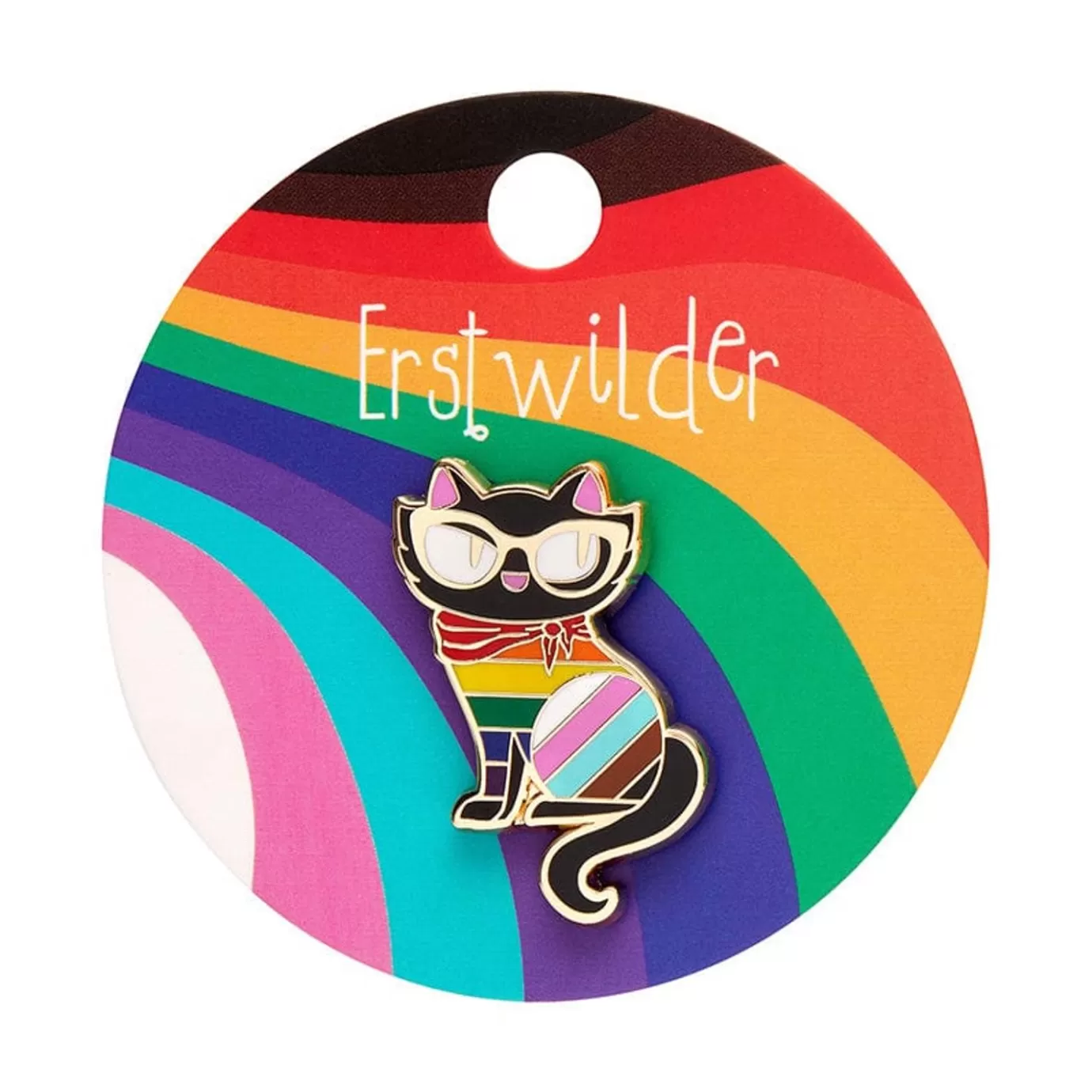 Erstwilder Elissa The Rainbow Cat Enamel Pin* Enamel Pins