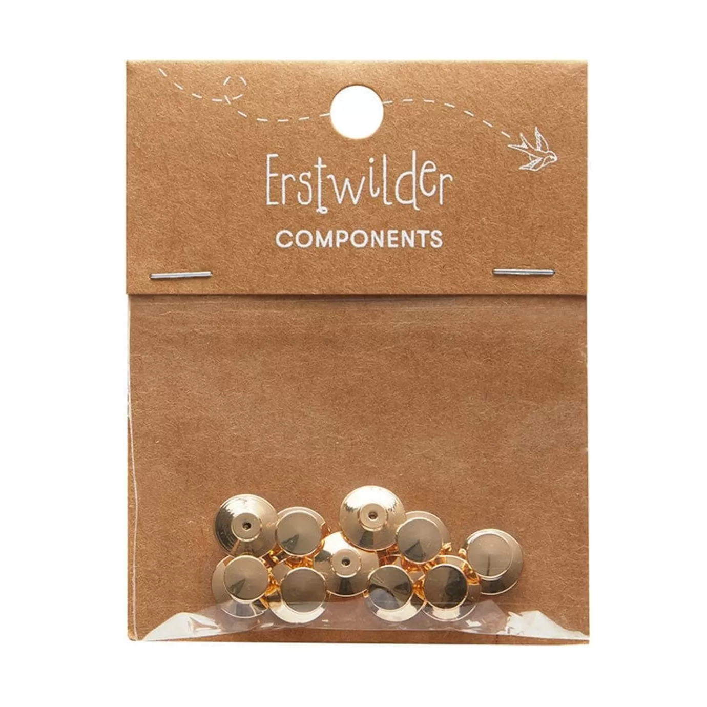 Erstwilder Enamel Pin Metal Locking Clasp 10-Pack - Gold* Components