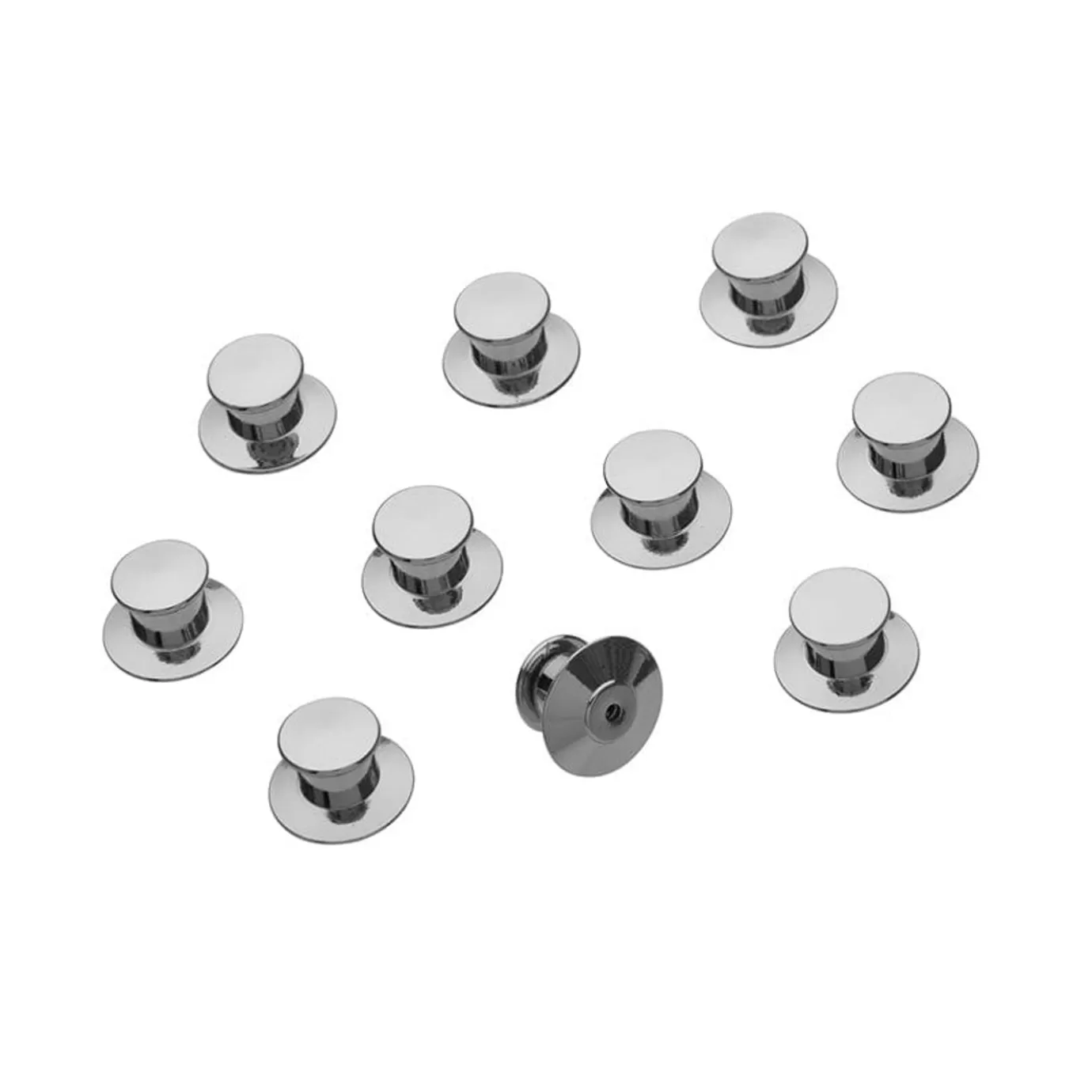 Erstwilder Enamel Pin Metal Locking Clasp 10-Pack - Silver* Components