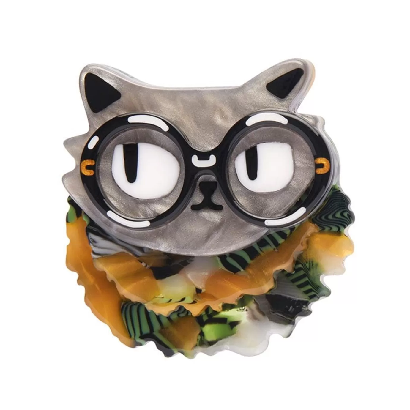 Erstwilder Feathered And Framed Mini Brooch* Brooches